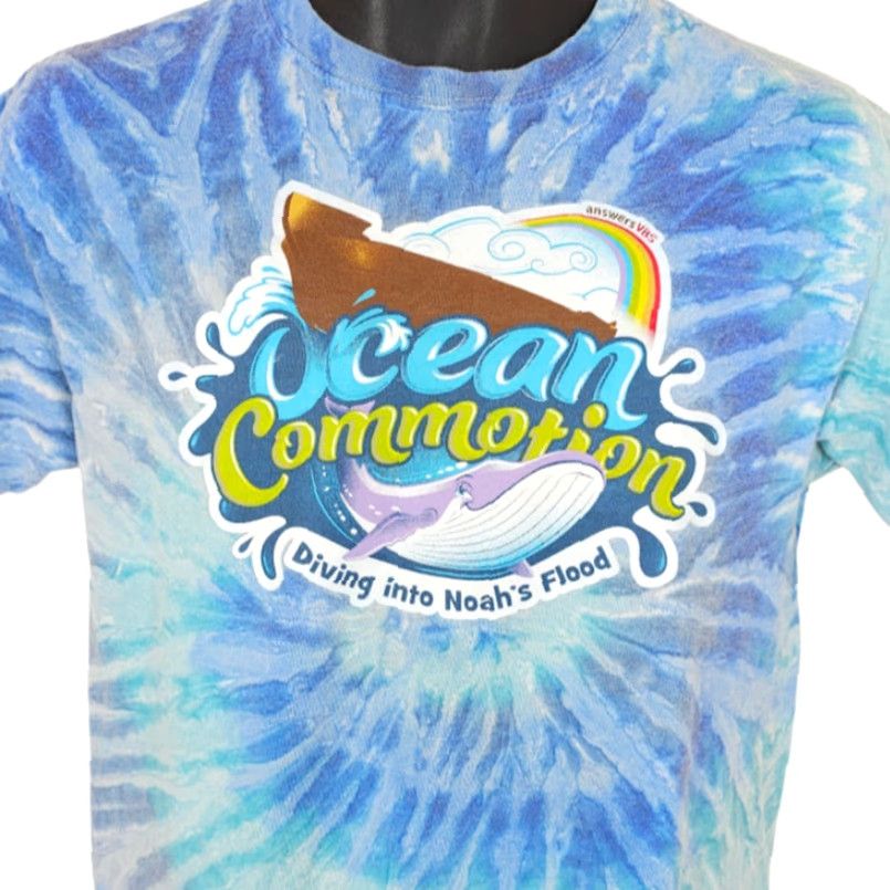 Gildan Vacation Bible School T Shirt Mens Small Blue Noahs Flood Ocean Commotion Size US S / EU 44-46 / 1 - 2 Thumbnail
