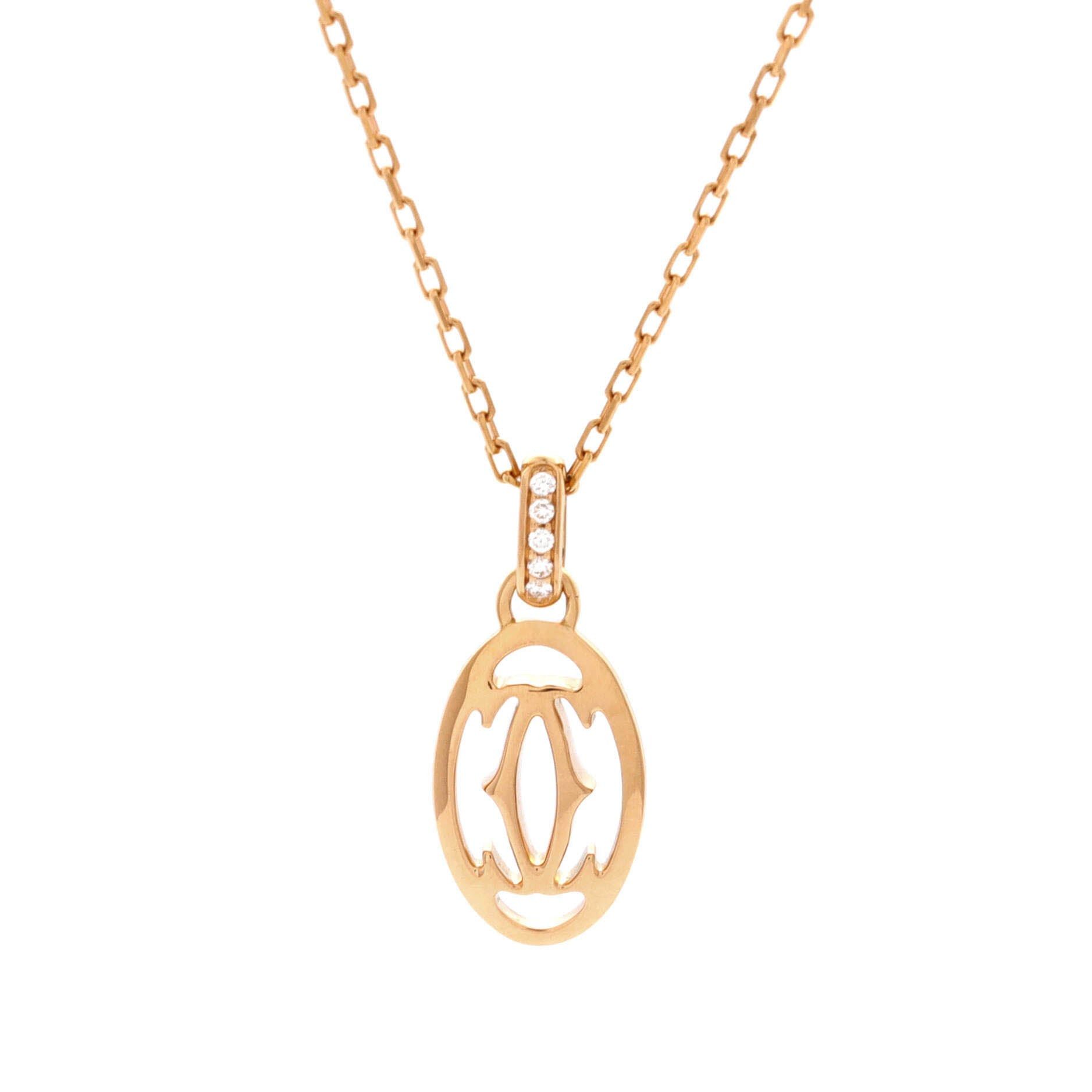 Cartier Logo Double C Pendant Necklace Size ONE SIZE - 1 Thumbnail