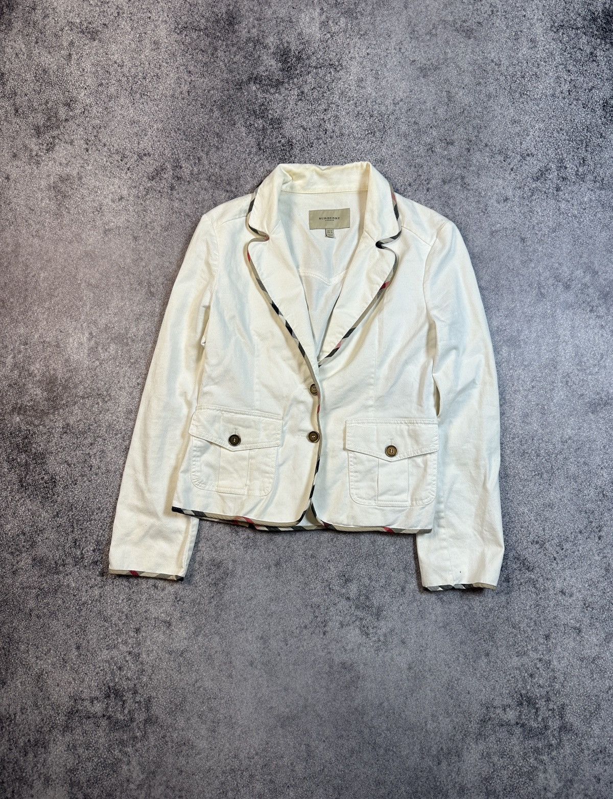 Burberry × Vintage Vintage Burberry Check Jacket Very Rare Streetwear Women Size L / US 10 / IT 46 - 1 Thumbnail