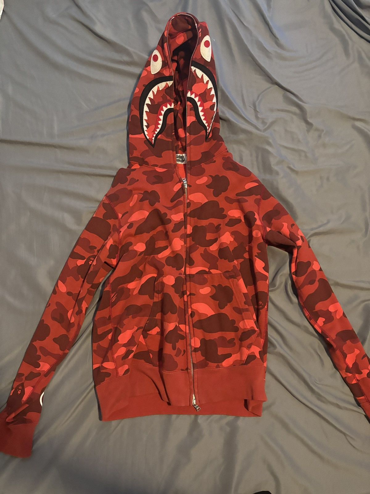 Bape red bape zip up hoodie Size US L / EU 52-54 / 3 - 2 Thumbnail