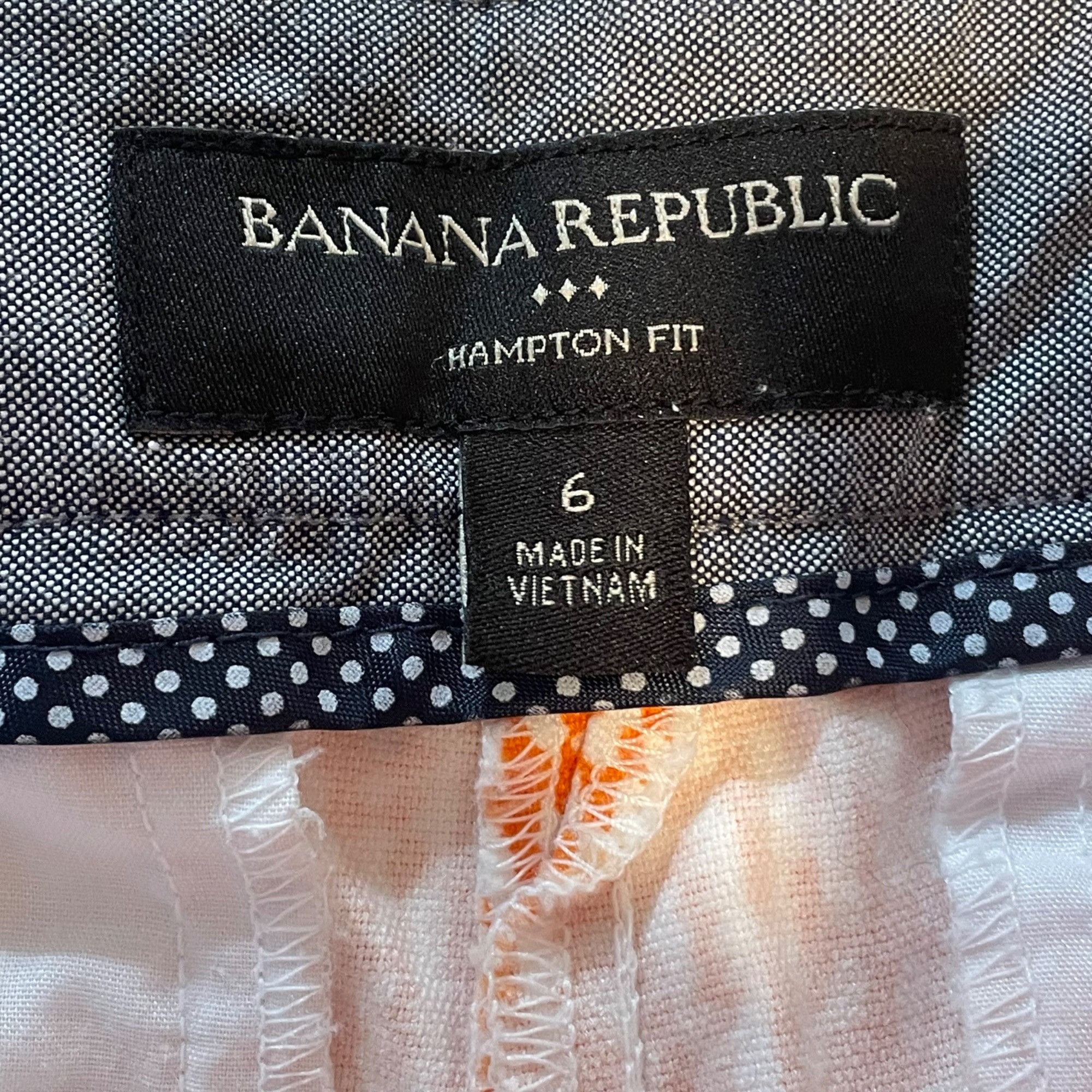 J.Crew J. Crew Orange & White Patterned Womens Shorts Size 6 Cotton Size 28" / US 6 / IT 42 - 7 Thumbnail