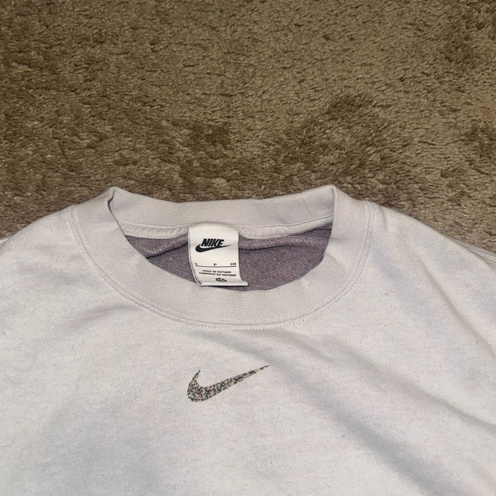 Nike Nike Womens Small Pullover Sweatshirt Center Swoosh Logo Crewneck Athleisure Size S / US 4 / IT 40 - 2 Thumbnail