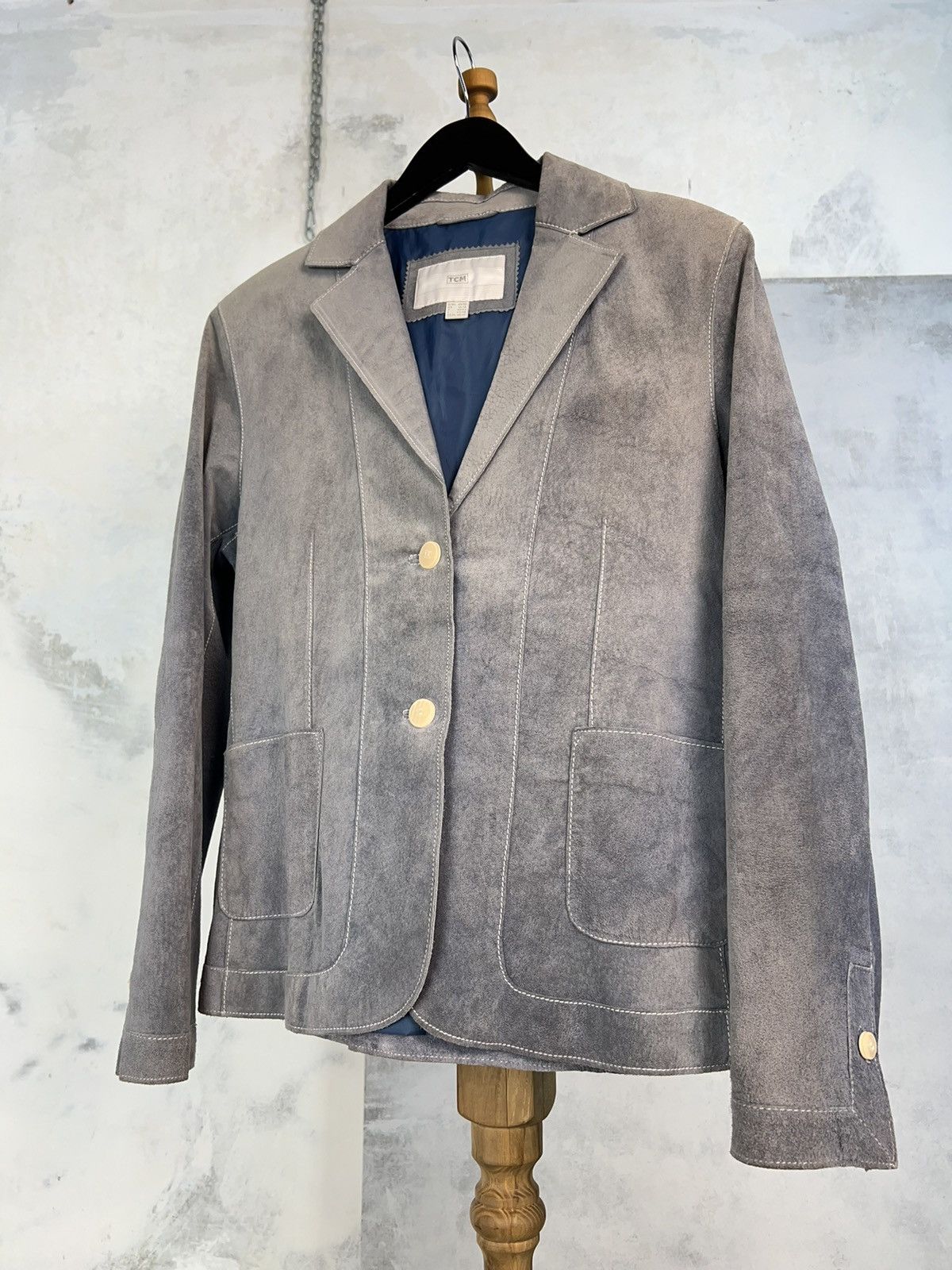 Vintage Vintage TCM Leather Blazer Jacket Size M - L Size L / US 10 / IT 46 - 1 Thumbnail