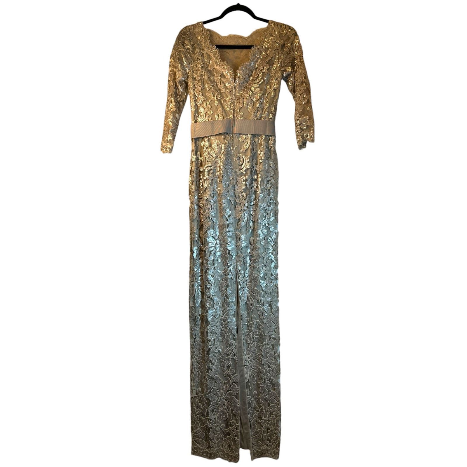 Tadashi Shoji Tadashi Shoji Waverly Sequin Embroidered Gown - Size 2 Size XS / US 0-2 / IT 36-38 - 14 Thumbnail