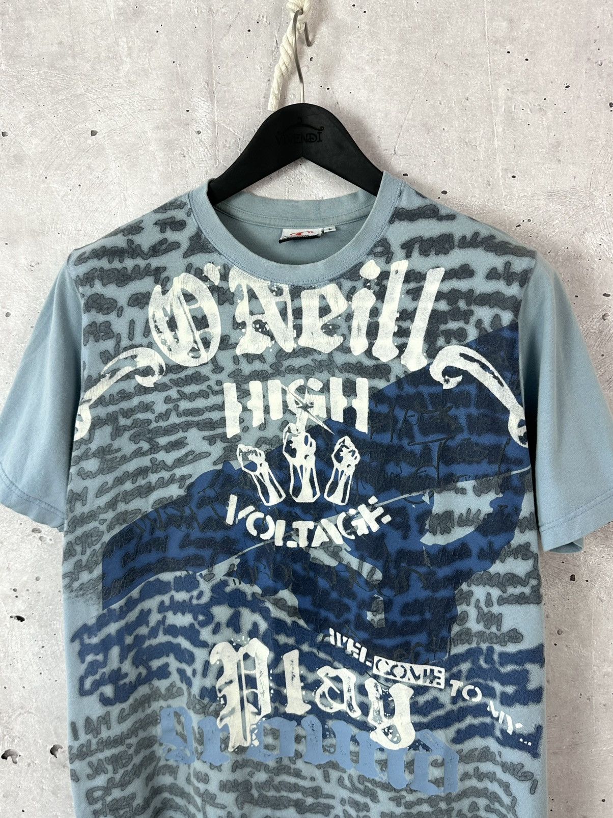 O'Neill Vintage O’Neill Printed Blue T-shirt Size US L / EU 52-54 / 3 - 2 Thumbnail