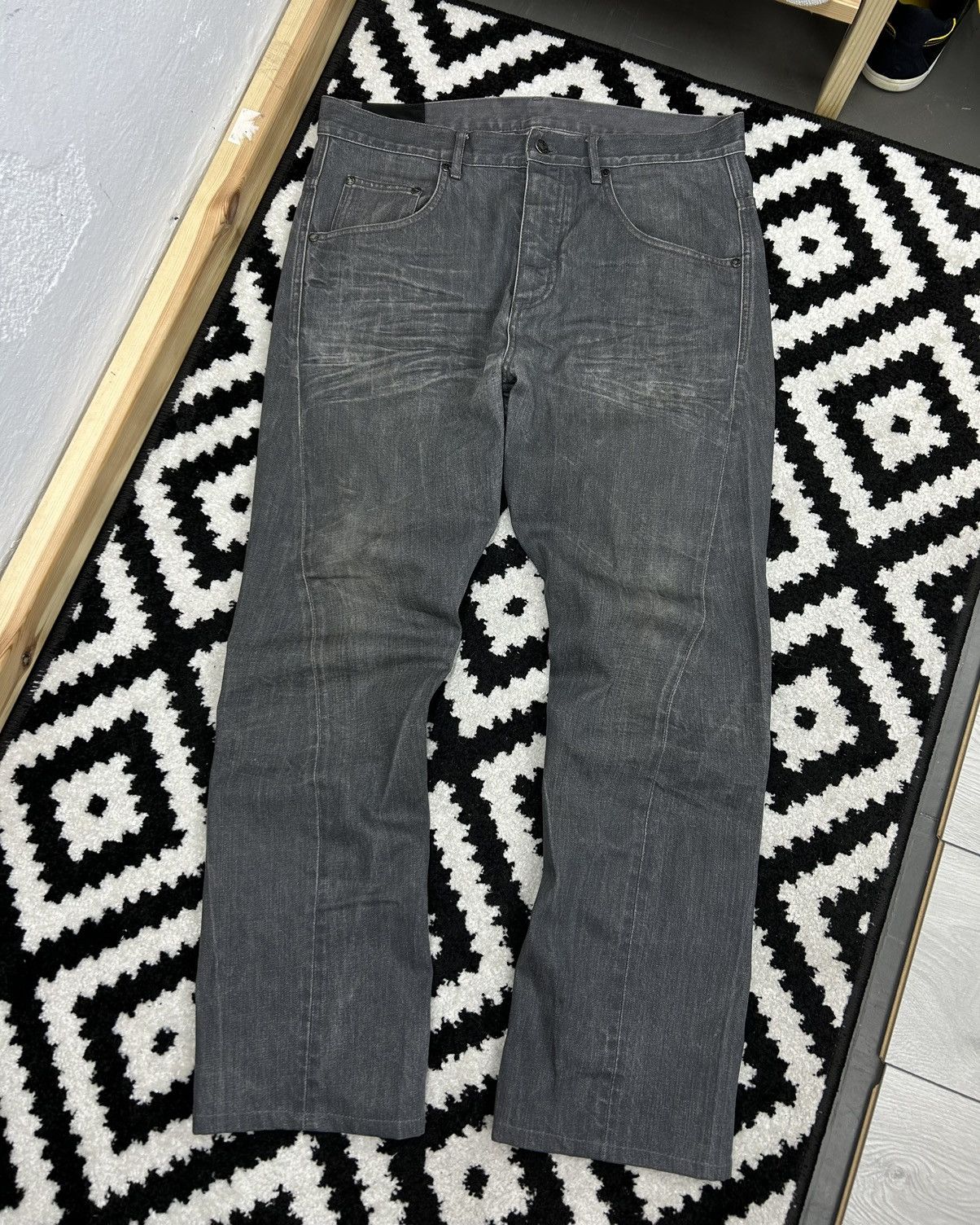 Allsaints AllSaints Men’s Grey Denim jeans size 32 Size US 33 - 3 Thumbnail