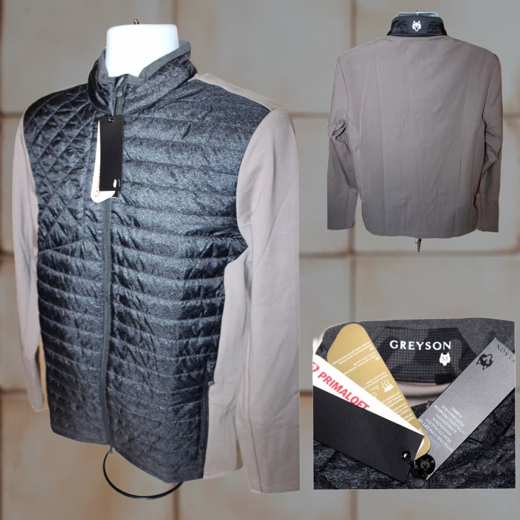Greyson Yukon Hybrid Jacket Full Zip Mens M Gray Heather Primaloft Golf Jacket main image 7