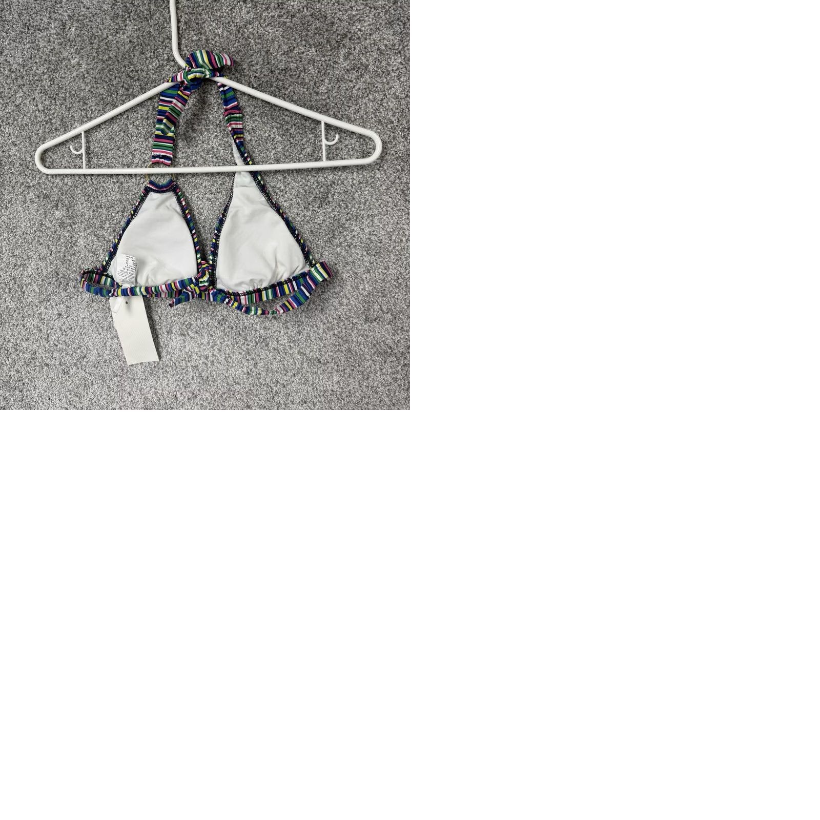 Vintage Ella Moss Bikini Top XS Striped Retro 70s Boho Chic Eclectic Coastal Layering Size XS / US 0-2 / IT 36-38 - 9 Thumbnail