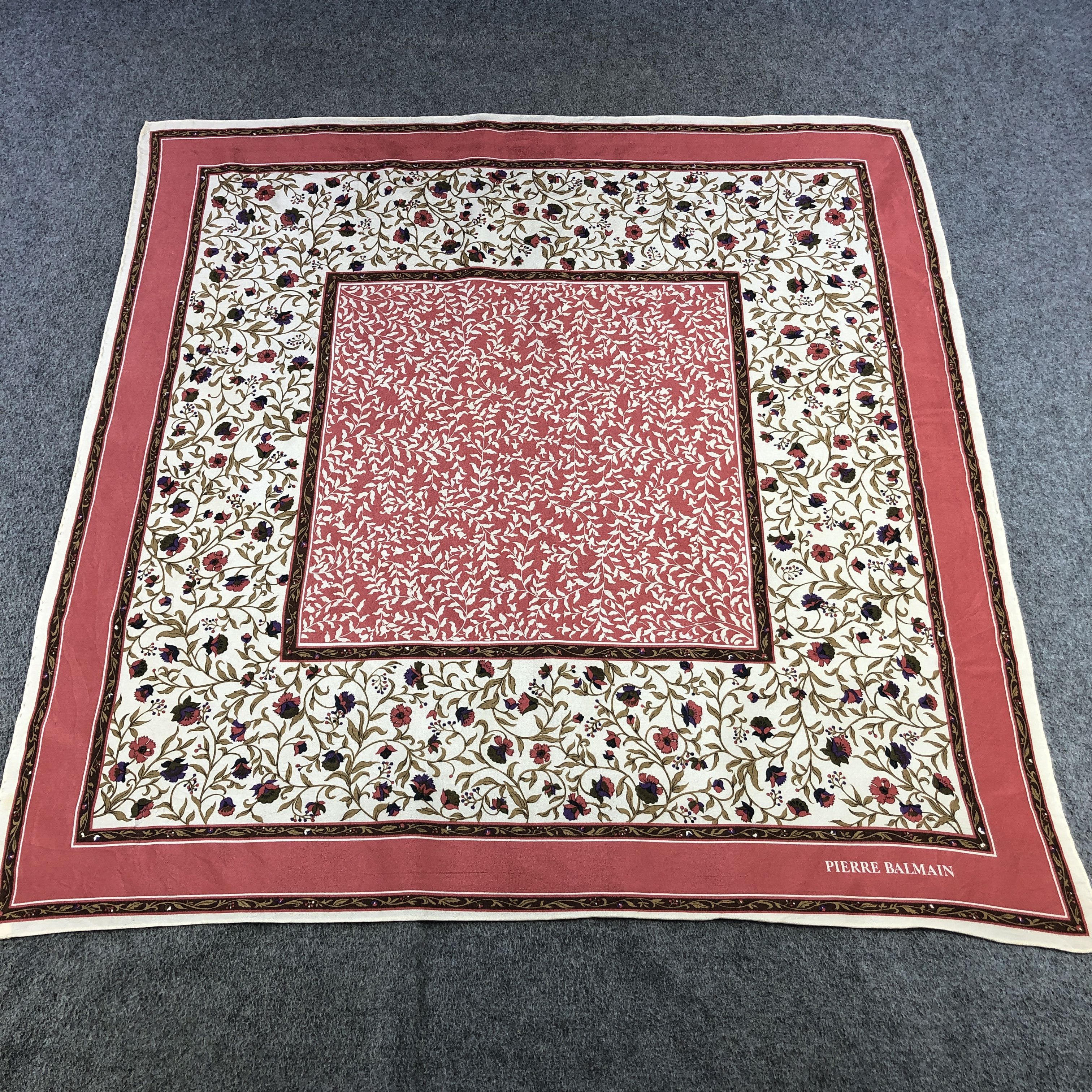 Pierre Balmain Pierre Balmain Paisley Hand Rolled Silk Scarf M1236 Size ONE SIZE - 2 Thumbnail
