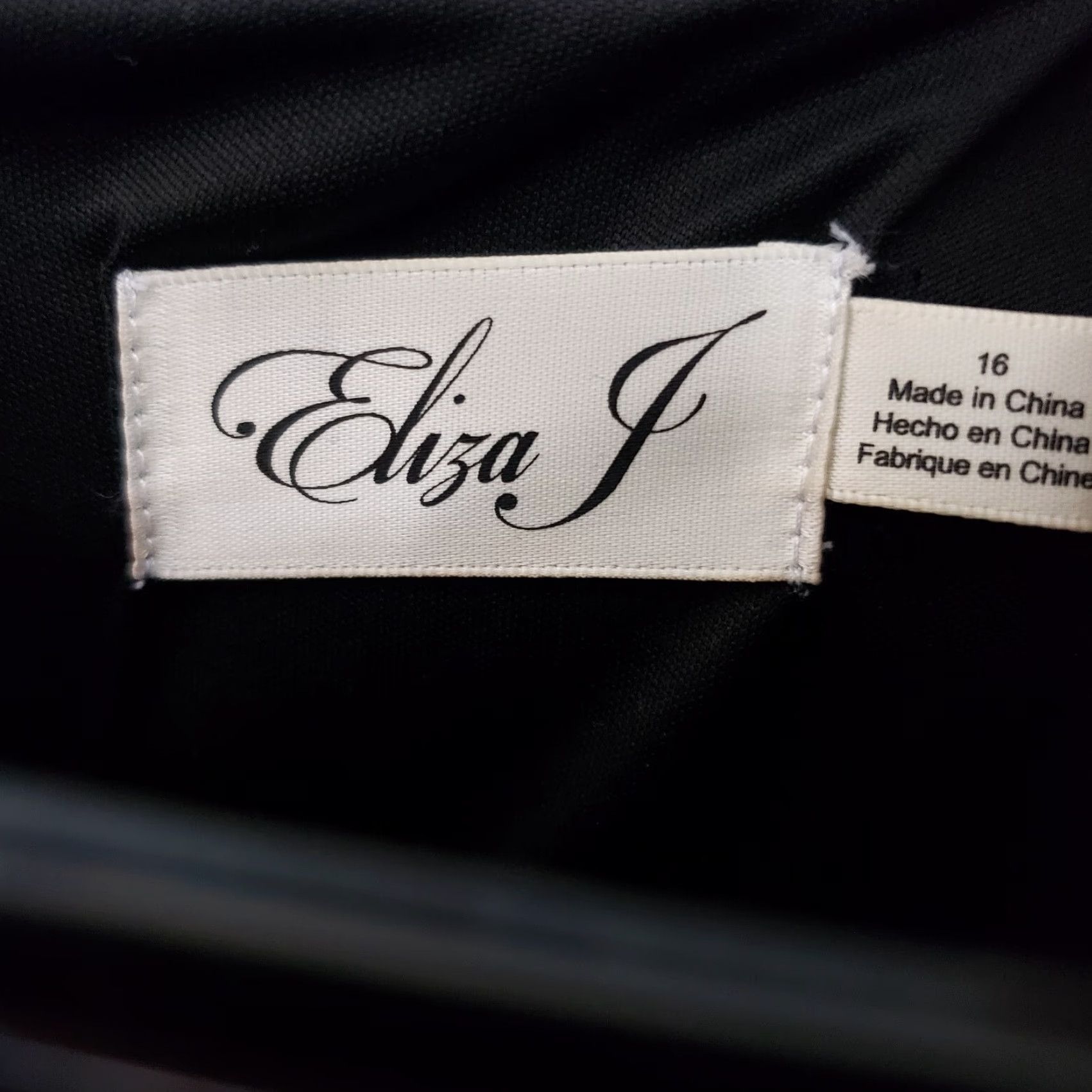 Vintage Eliza J Womens Dress Size 16 Black Chevron 3/4 Sleeve Boat Neck Zip Shift Vintage No Size XXL / US 16-18 / IT 52-54 - 5 Thumbnail