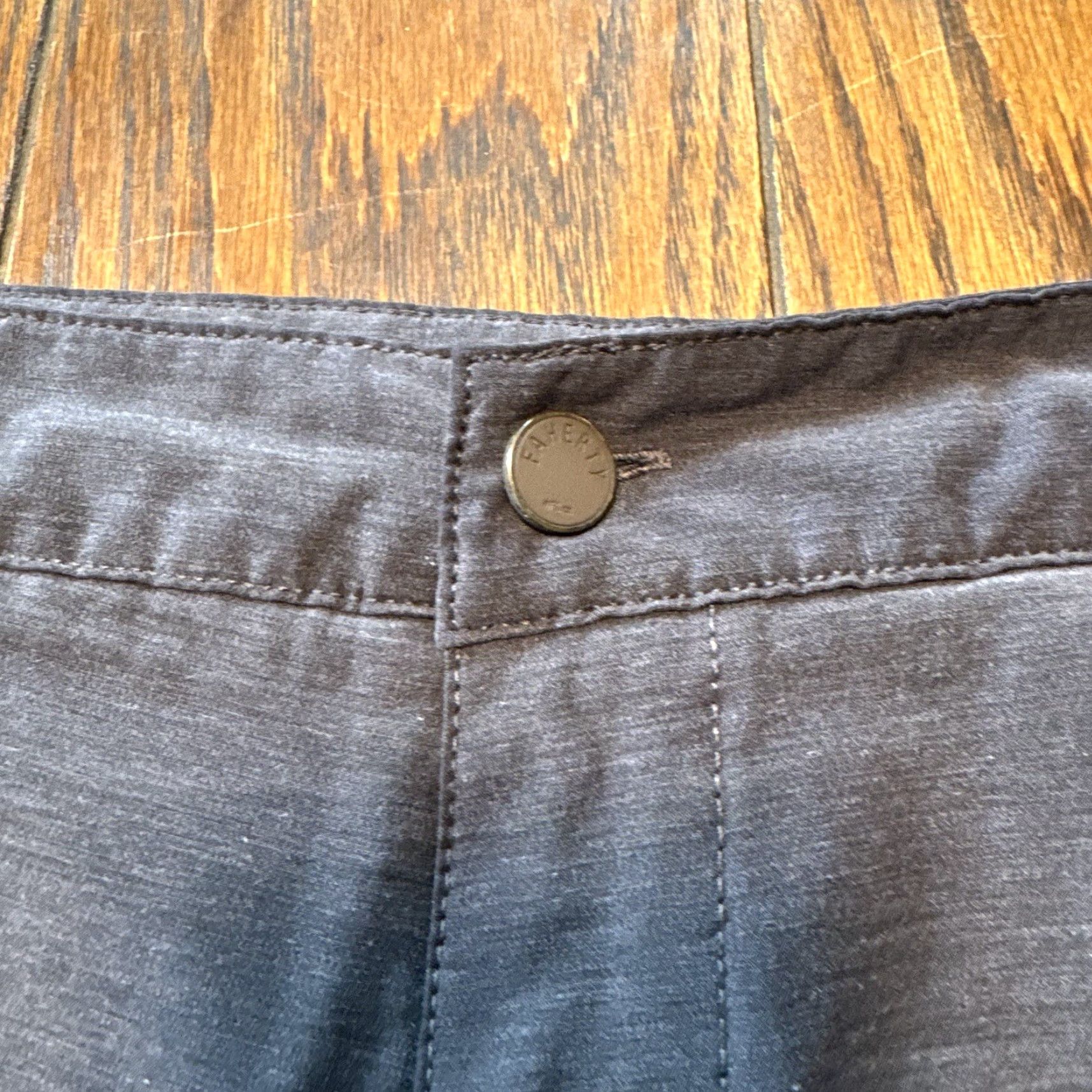 Faherty Faherty All Day Shorts Mens 36 Gray Stretch Pockets Drawstring Beach Hiking Size US 36 / EU 52 - 2 Thumbnail
