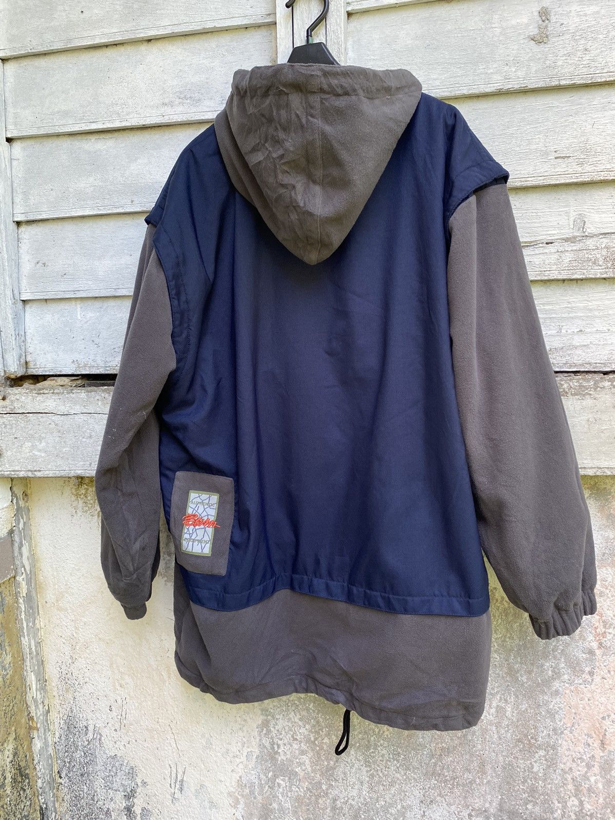 B.U.M Equipment Oversized B.U.M Half Zipper Anorak Nylon Fleece Hoodie Size US L / EU 52-54 / 3 - 3 Thumbnail