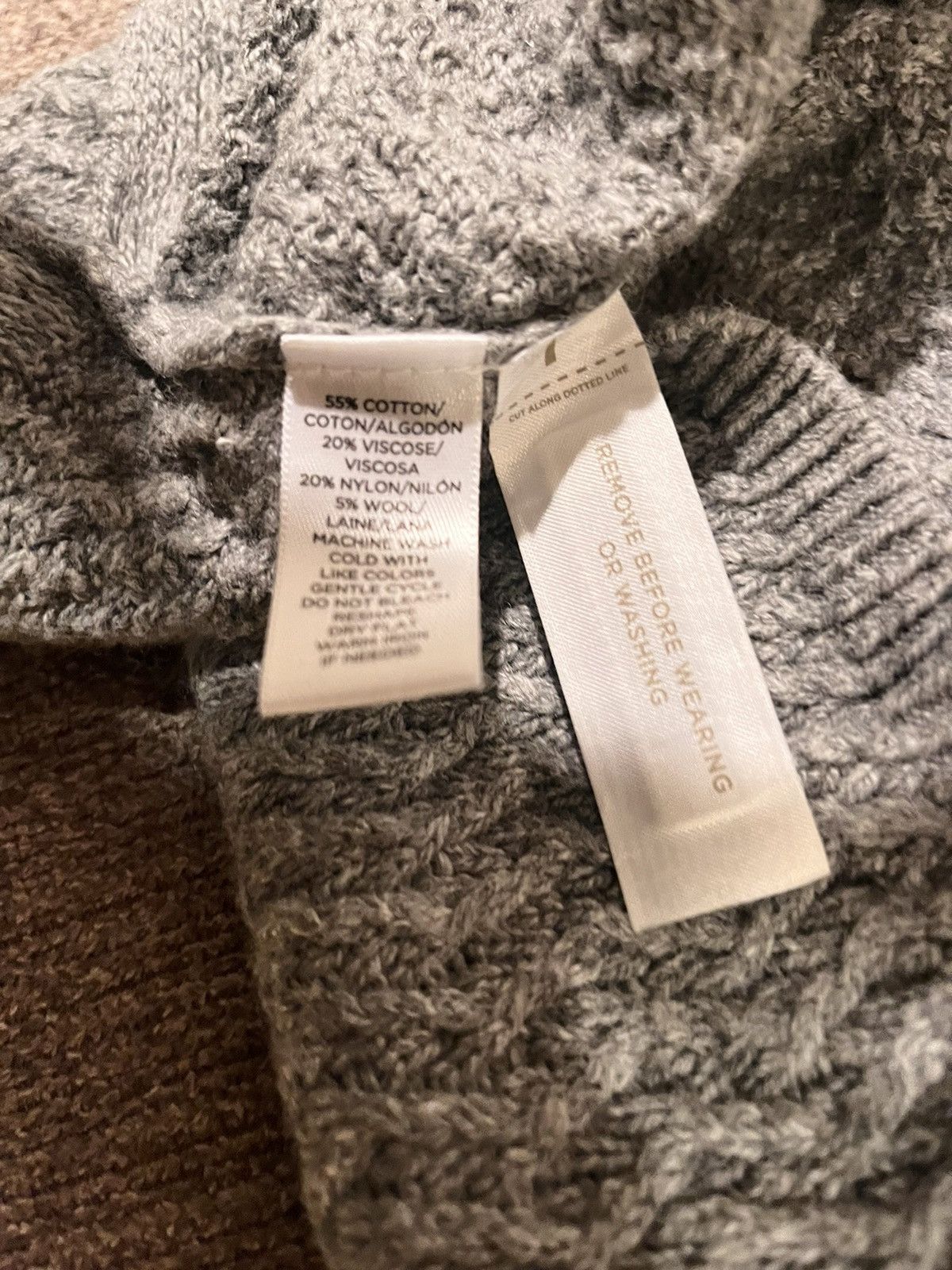 Loft Loft was grey cable ribbed sweater Size XS / US 0-2 / IT 36-38 - 8 Thumbnail