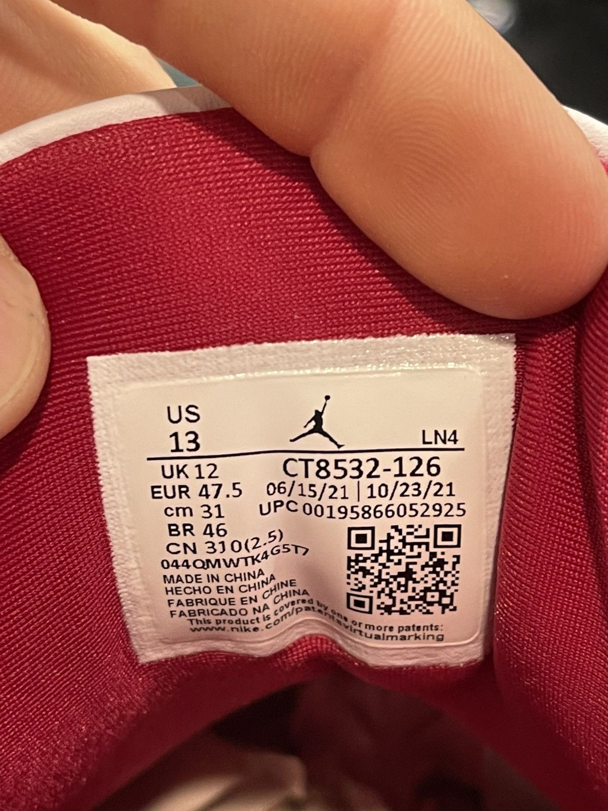 Jordan Brand Size 13 - Jordan 3 Retro Cardinal Red Size US 13 / EU 46 - 9 Thumbnail