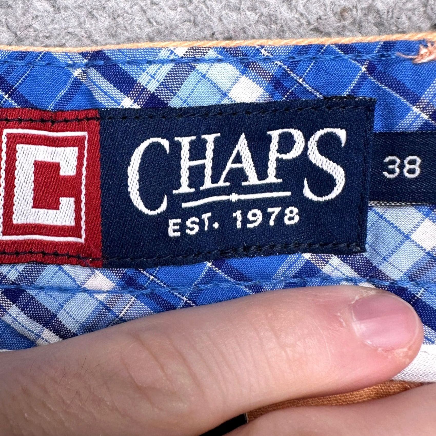 Chaps Chaps Khakis Shorts Mens 38 Orange 100% Cotton Flat Front Casual Pockets NEW Size US 38 / EU 54 - 3 Thumbnail
