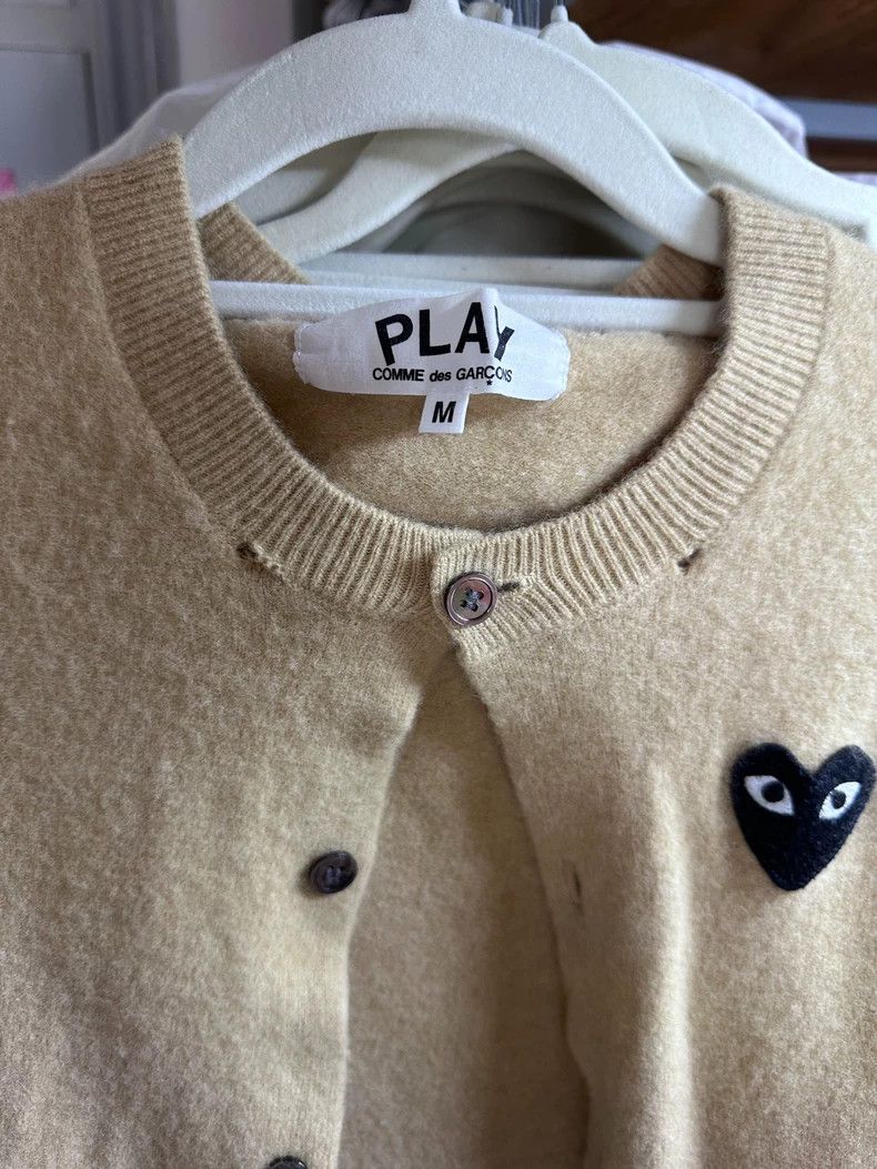 Comme des Garcons Comme Des Garcons Round neck black hearted wool cardigan Size M / US 6-8 / IT 42-44 - 6 Thumbnail