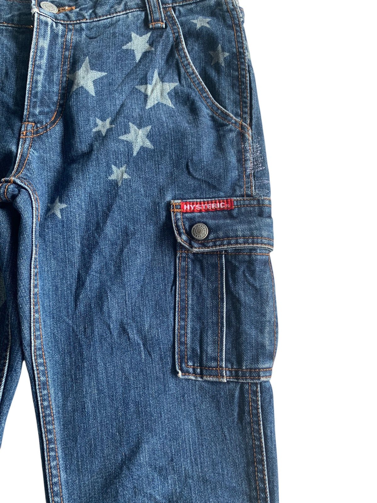 Kapital RARE💥HYSTERIC GLAMOUR STAR FLARED REPAIRED DISTRESSED DENIM Size US 30 / EU 46 - 10 Thumbnail