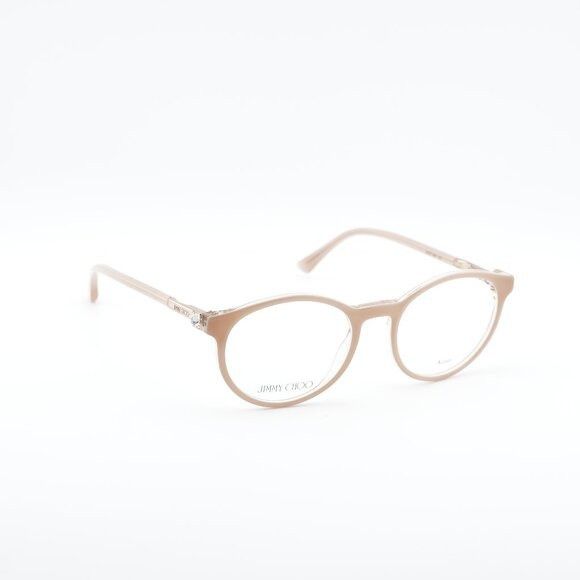 Jimmy Choo Jimmy Choo JC272 08XO 00 Eyeglasses Pink on Crystal 49mm Size ONE SIZE - 1 Thumbnail