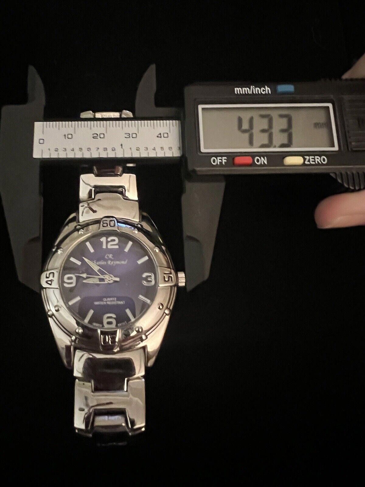 Designer VTG Charles Raymond Man's Quartz Watch Working Blue Dial Size ONE SIZE - 2 Thumbnail