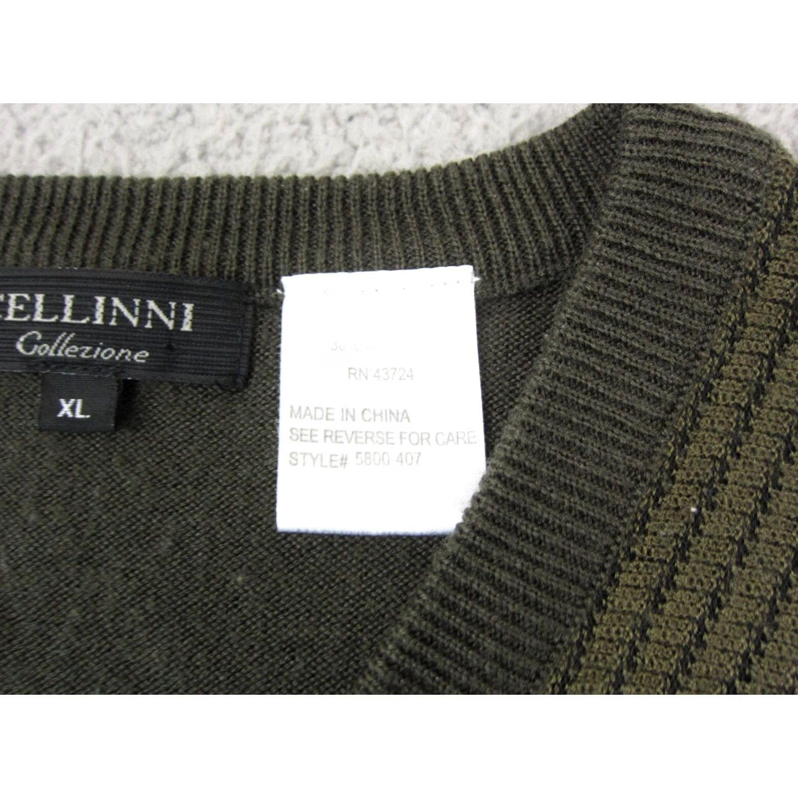 Vintage VINTAGE Cellinni Sweater Mens XL Green Wool Argyle Diamond Knit Pullover 80s 90s Dad Preppy Size US XL / EU 56 / 4 - 5 Thumbnail