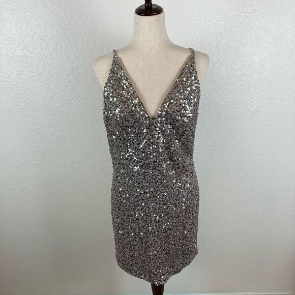 Dress the Population Dress The Population Tatum metallic sequin bodycon mini Size L / US 10 / IT 46 - 5 Thumbnail
