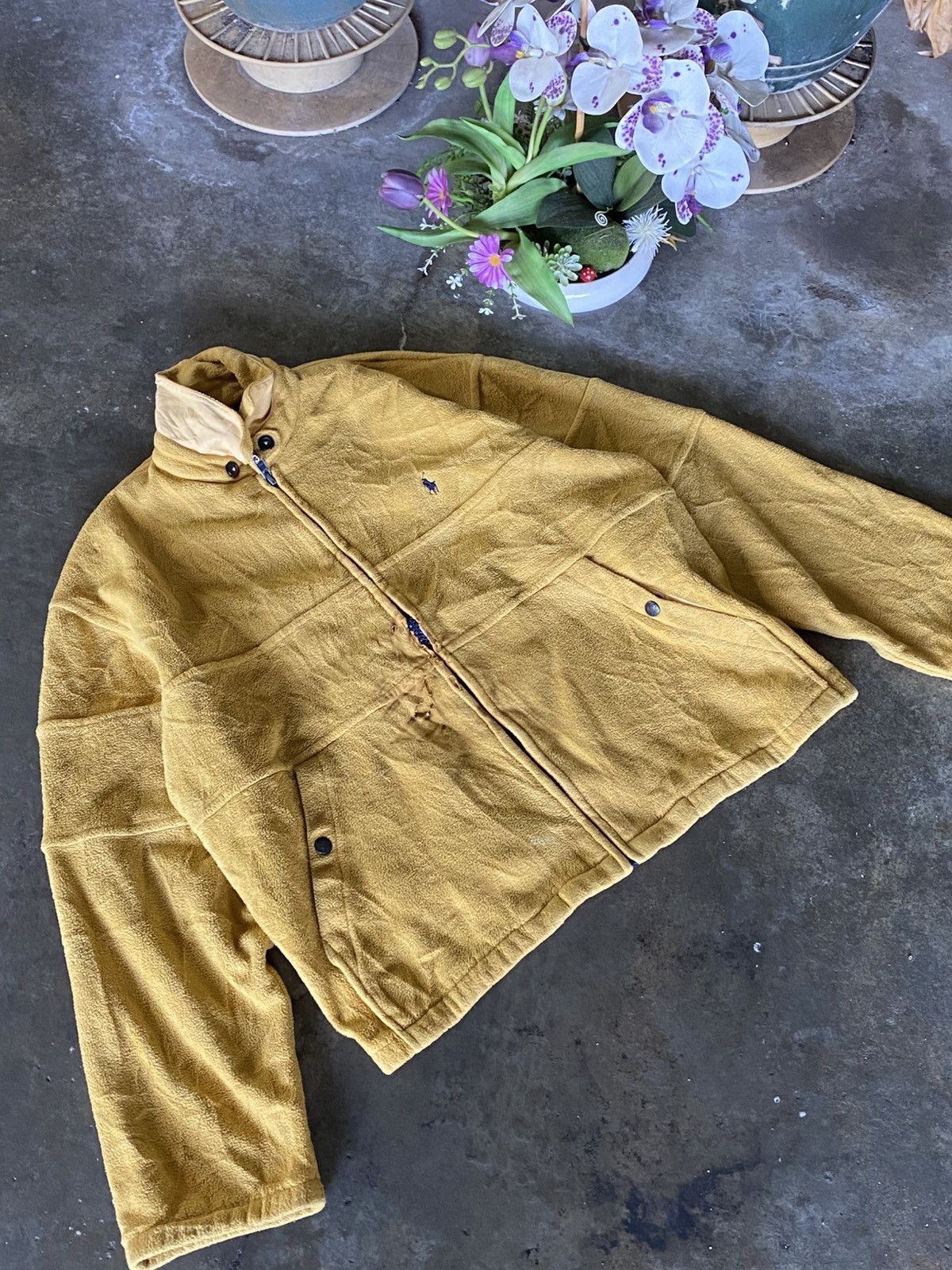 Polo Ralph Lauren VTG Mustard Polo Ralph Lauren Fleece Polartec faded Z4 Size US XL / EU 56 / 4 - 5 Thumbnail