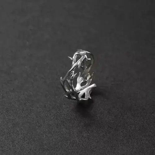 Japanese Brand Punk Irregular Thorns Couple Ring Adjustable Size ONE SIZE - 2 Thumbnail