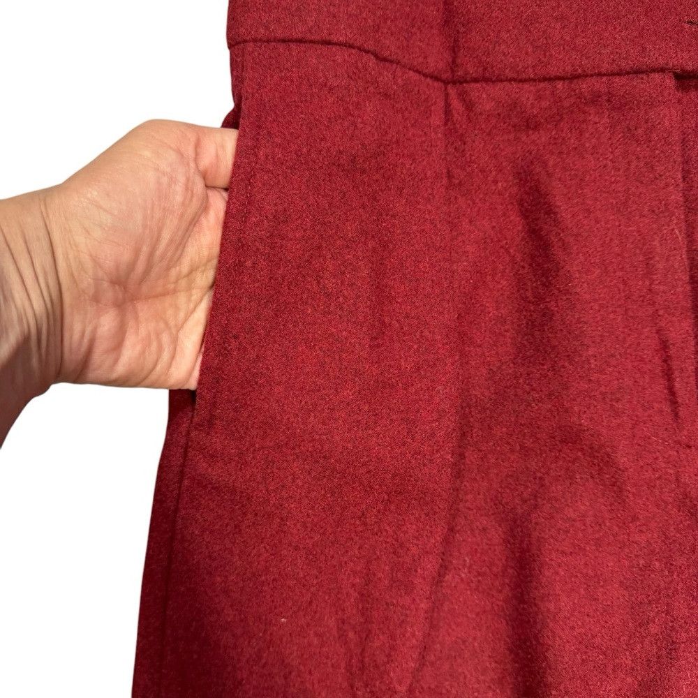 Mango New MANGO Women's Wool Red Pants Size 6 Size 28" / US 6 / IT 42 - 9 Thumbnail