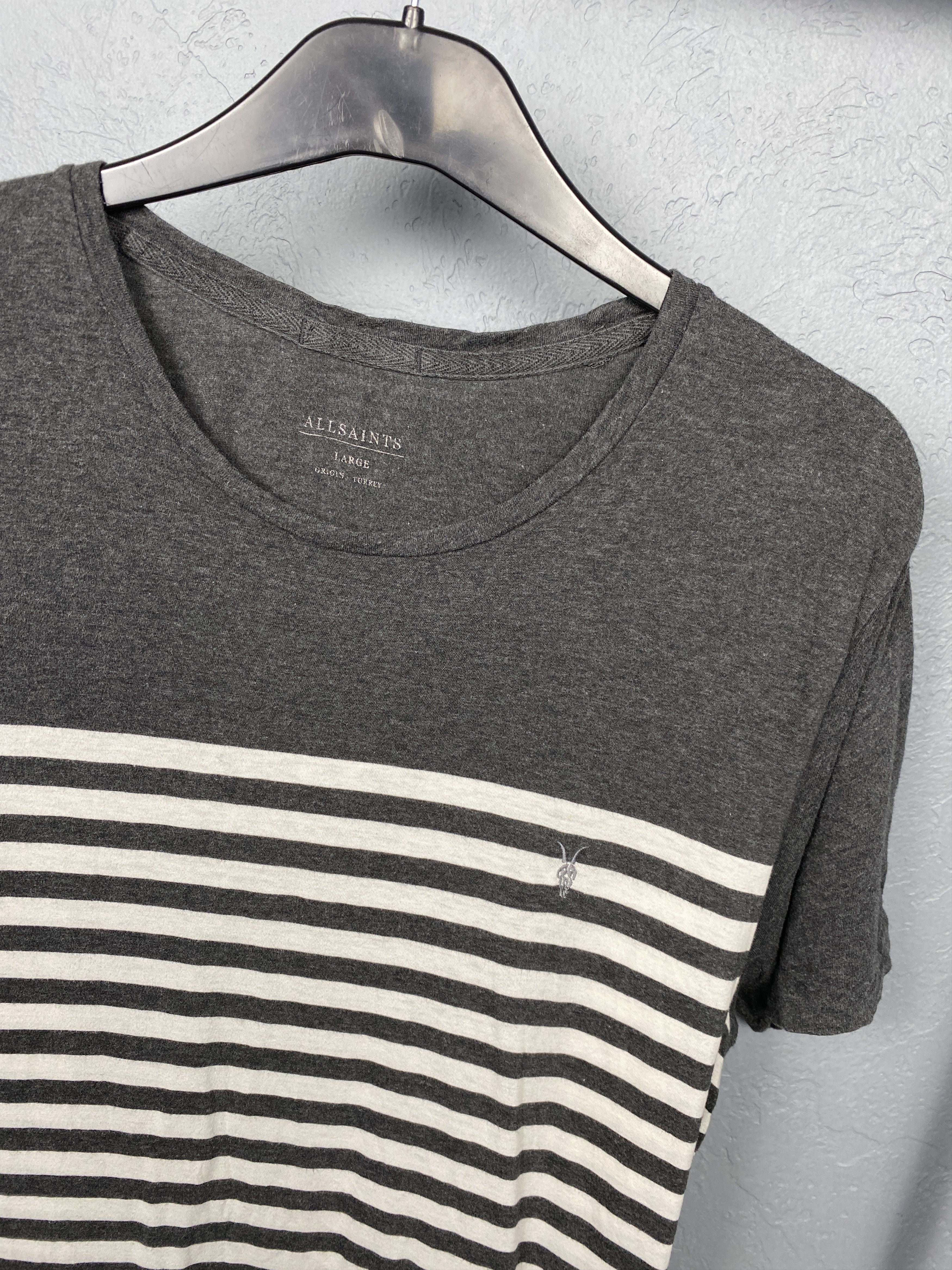 Allsaints Allsaints Vintage Mens Breton Tonic Crew Neck T-Shirt Size US L / EU 52-54 / 3 - 2 Thumbnail