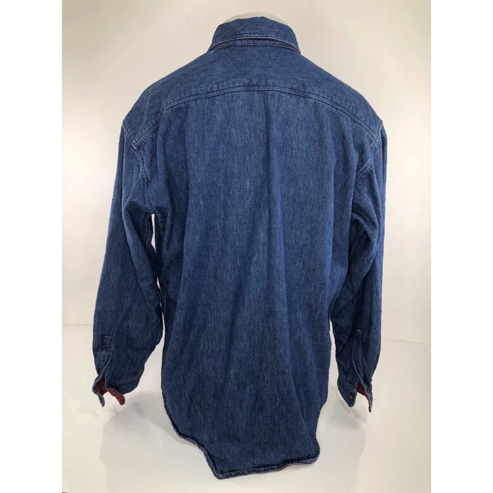 Vintage L.L. Bean Denim Shacket L Shirt Jacket Flannel Lined Heavy Duty Mens L Blue Size US L / EU 52-54 / 3 - 3 Thumbnail