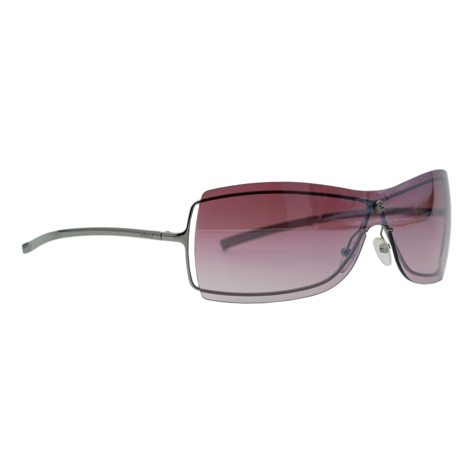 Gucci × Vintage ✨ Y2K Gucci Small Sunglasses Clear Grey GG2452