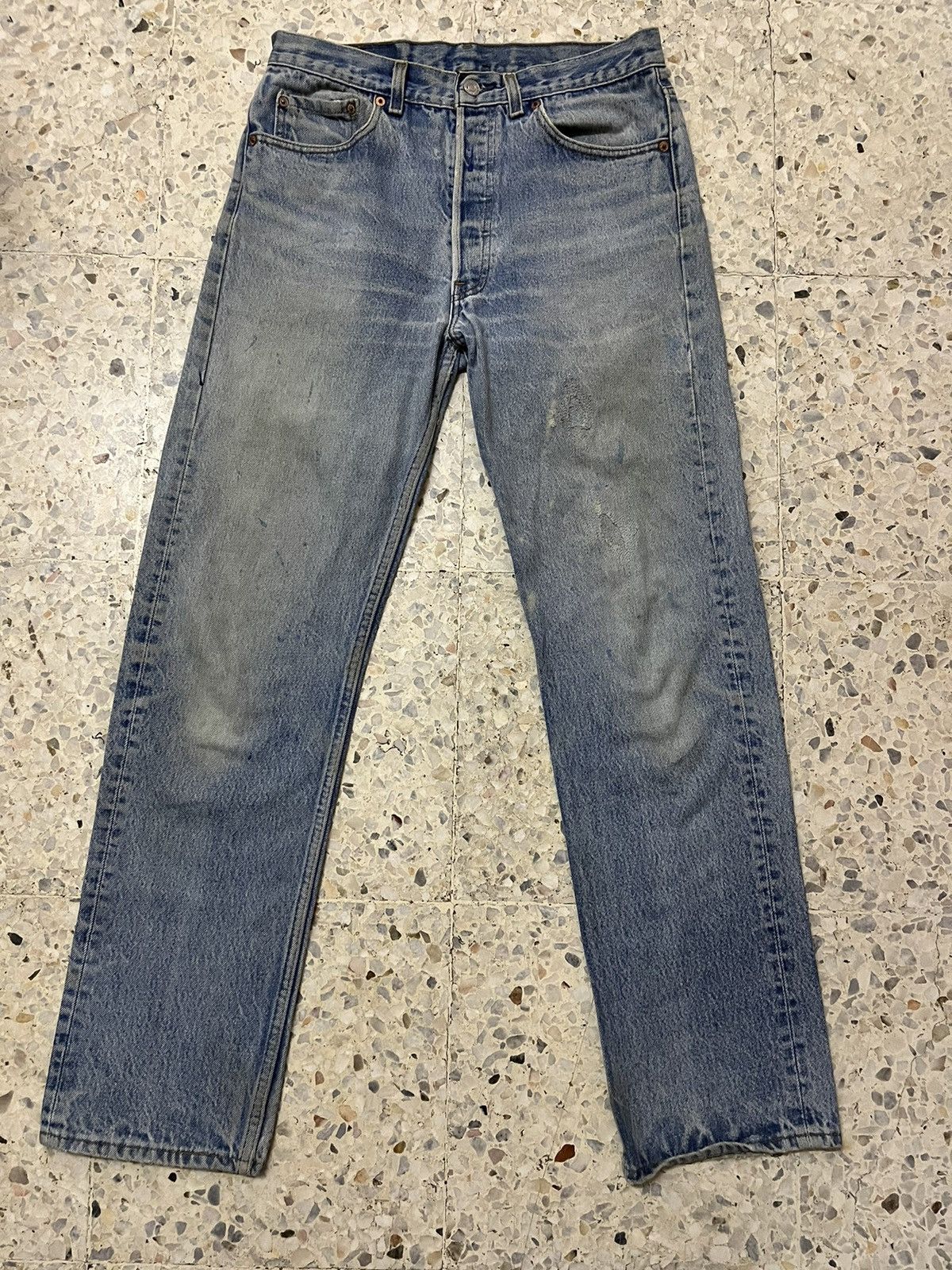 Levi's Rare 90a Levi’s 501XX Light Blue Wash Distressed Vintage Size US 31 - 1 Thumbnail