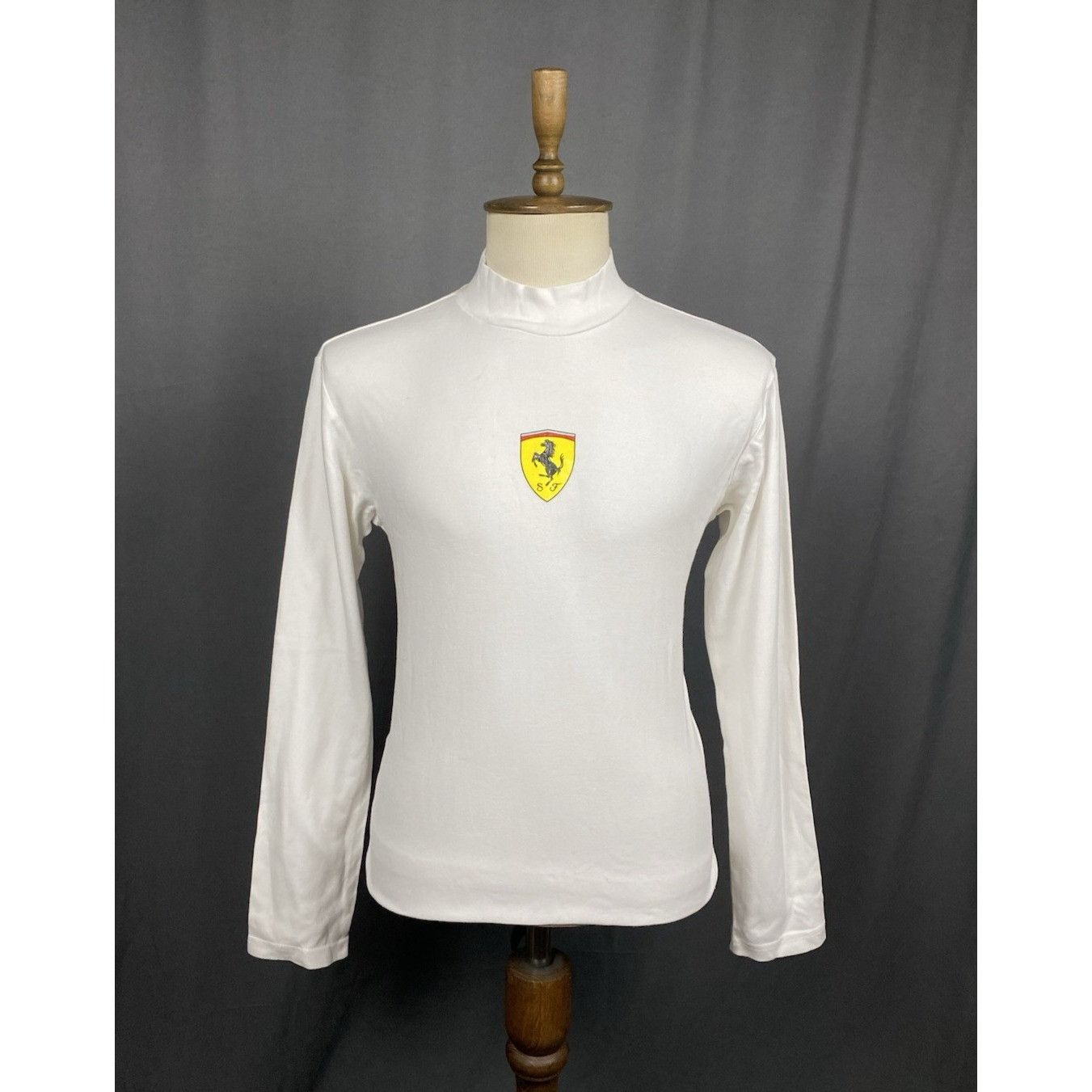 Ferrari Fila x Ferrari Vintage Men's White Highneck Turtleneck Sweat Size US L / EU 52-54 / 3 - 1 Thumbnail