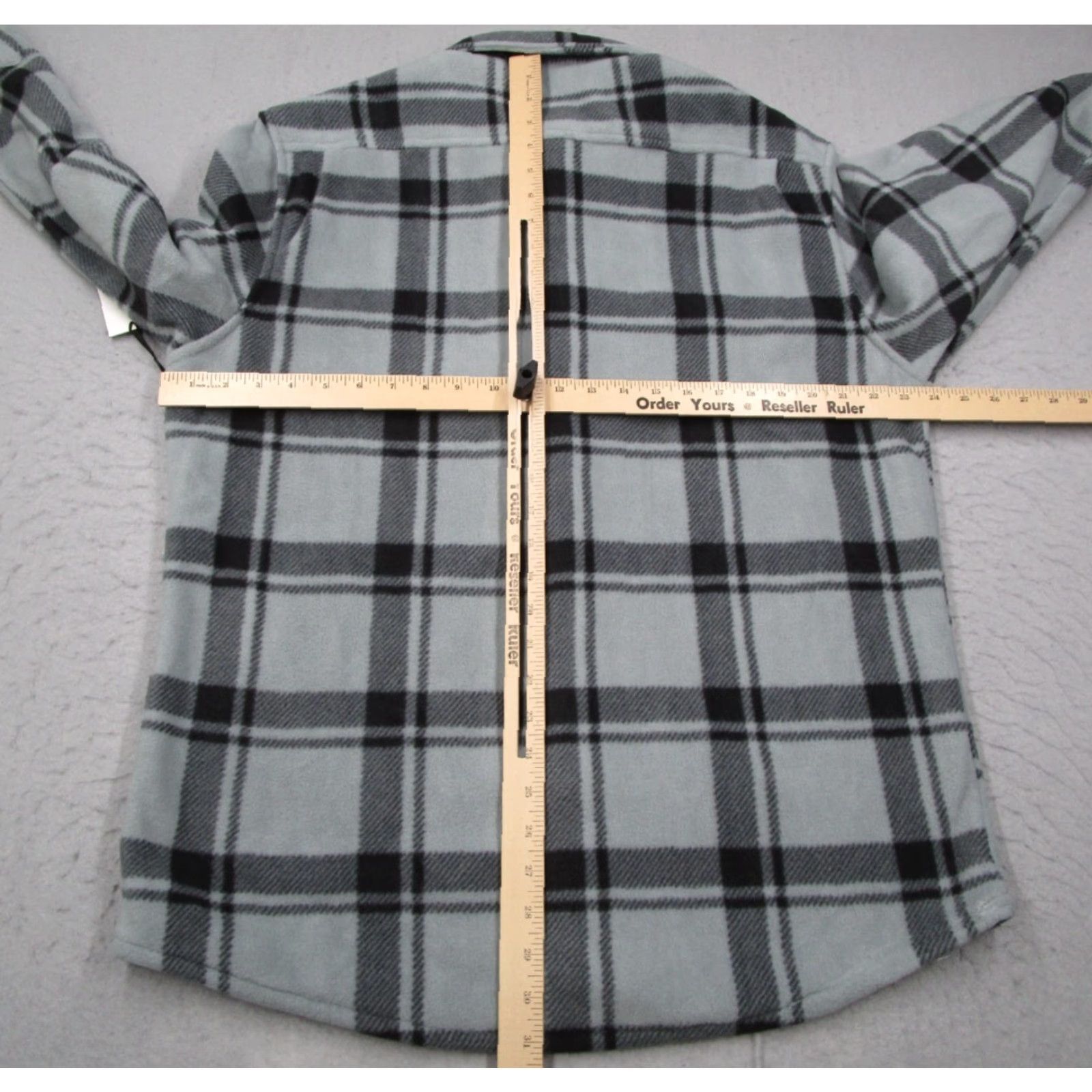 Vintage Swet Tailor Shirt Mens XL Gray Fleece Flannel Button Up Long Sleeve Travel Workwear Plaid Casual Size US XL / EU 56 / 4 - 5 Thumbnail