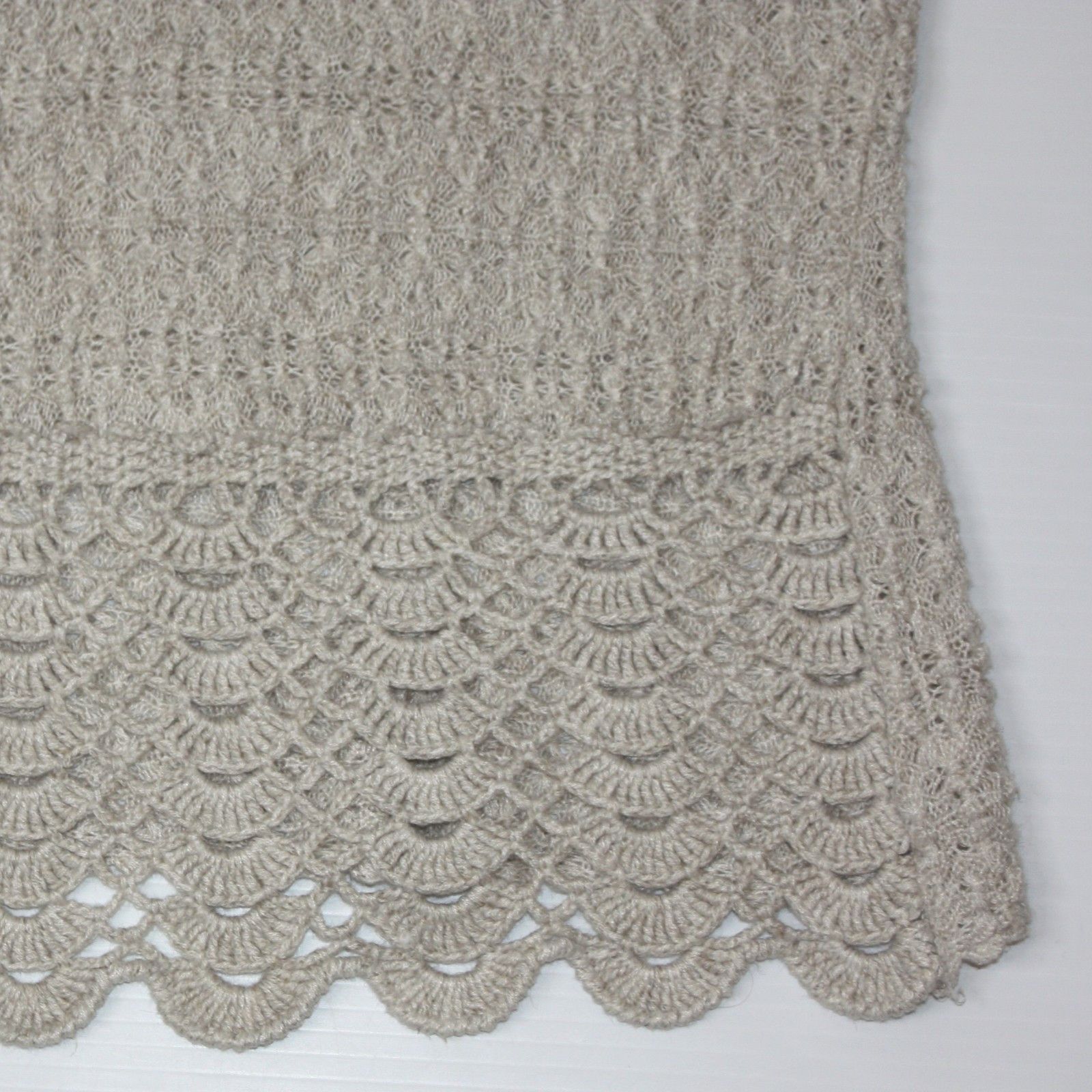 Other Crochet Knit Skirt and Top with Scalloped Lace Hem Size L / US 10 / IT 46 - 6 Thumbnail