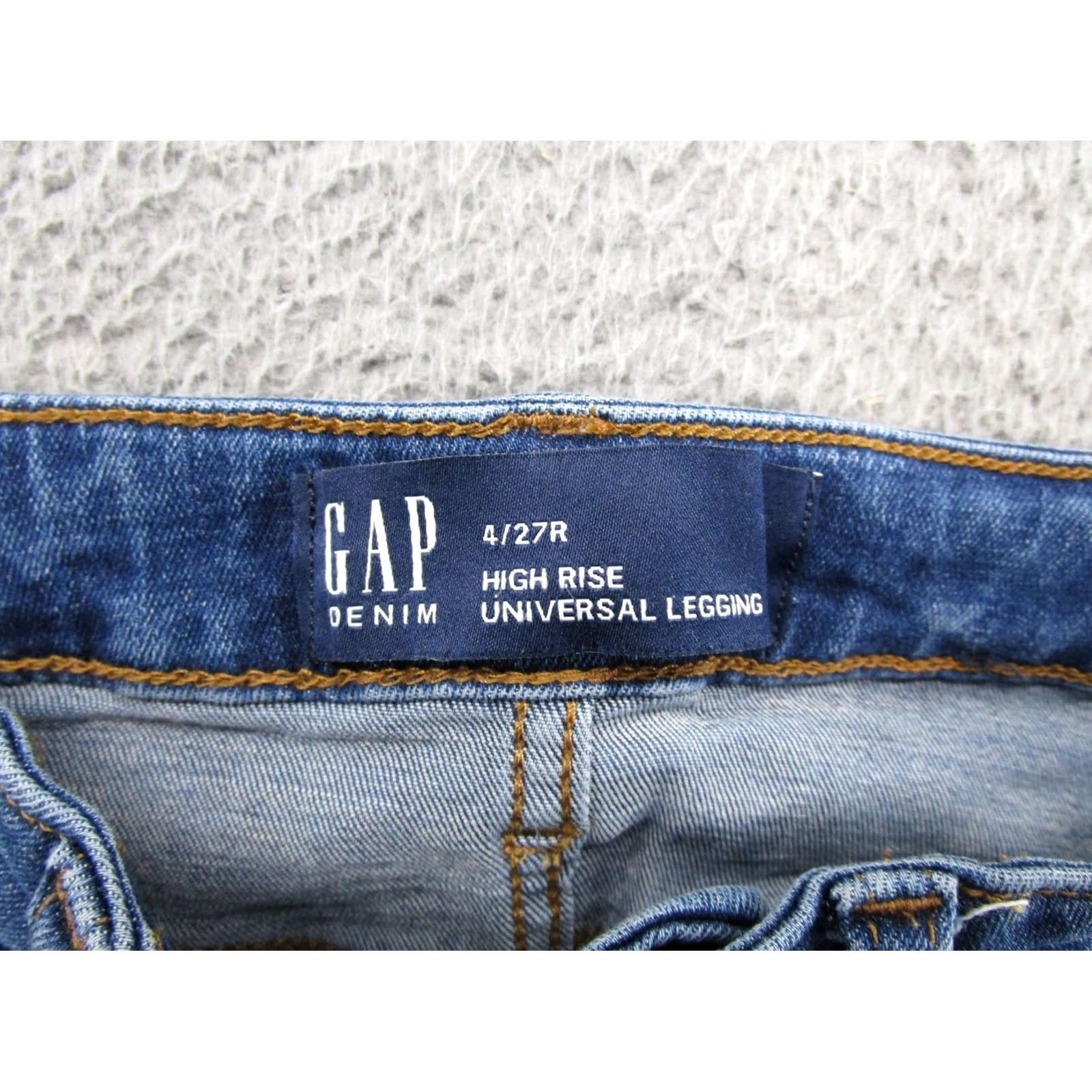Gap Gap Women Jeans Jegging High Rise 4 Blue Stretch Plus Size 4 27R Universal Legging Jeggings Jeans Women's Size 4/27R Stretch Size 27" / US 4 / IT 40 - 4 Thumbnail