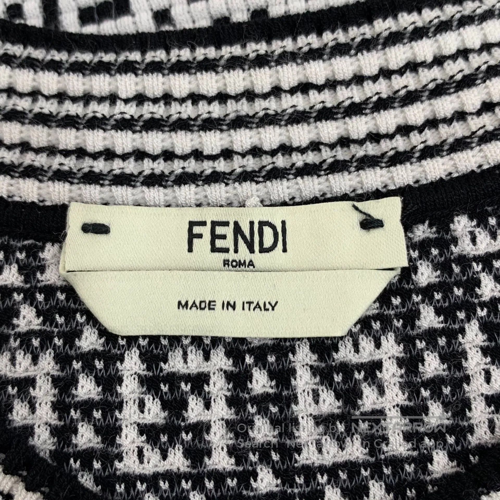 Fendi fendi color block logo short sleeve knit top. Size US M / EU 48-50 / 2 - 5 Thumbnail