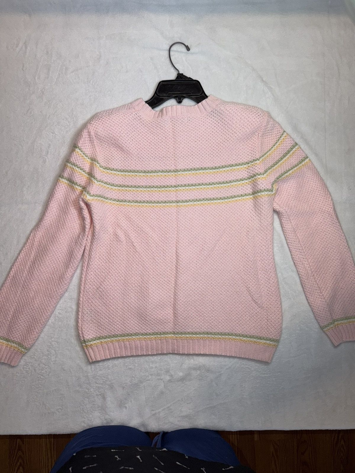 Other Vintage Christopher & Banks Pastel Pink Striped Sweater Size M / US 6-8 / IT 42-44 - 2 Thumbnail