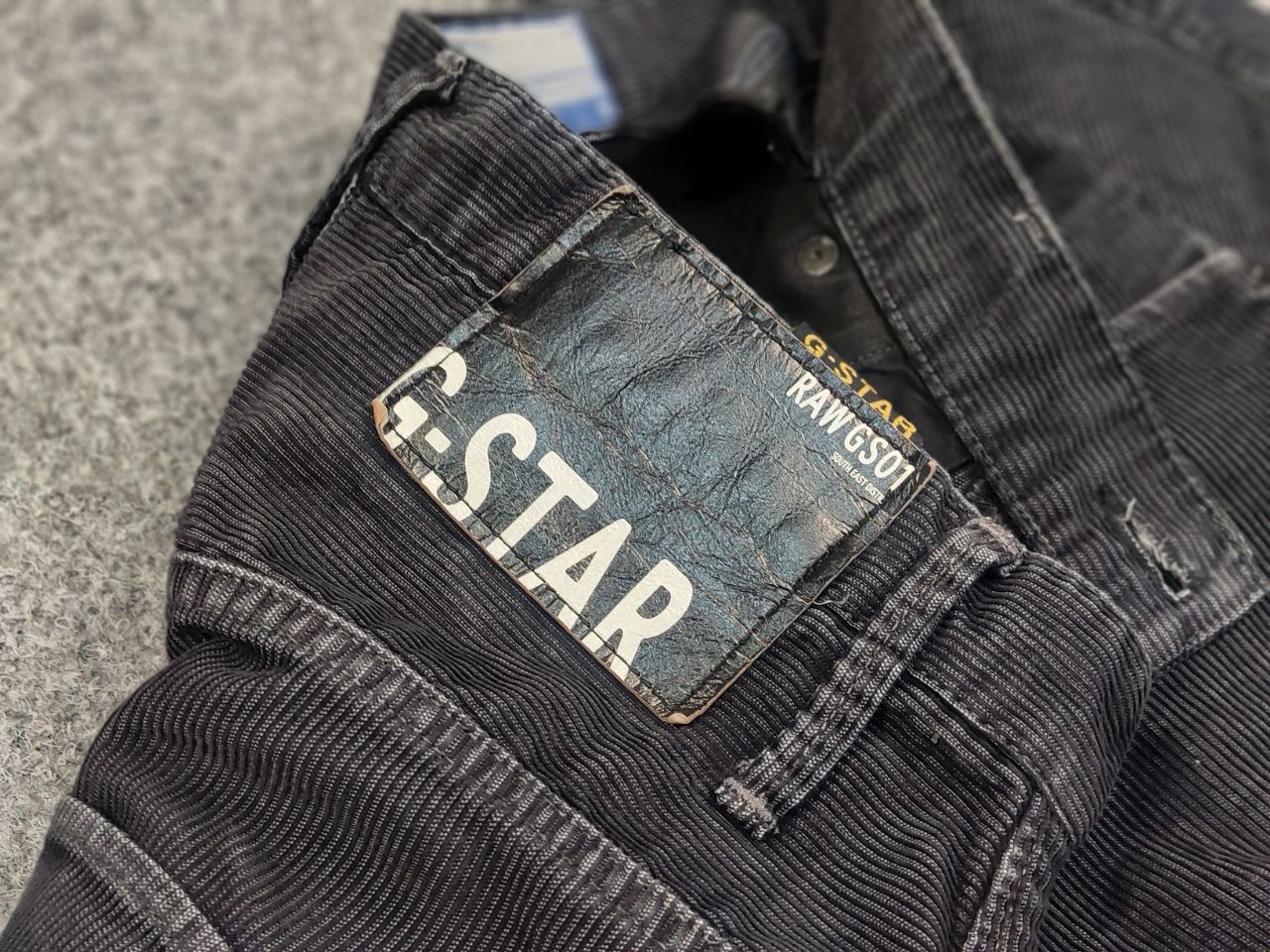 G-Star Vintage G Star Raw Arc 3D Loose Tapered Corduroy Black Pants Size US 30 / EU 46 - 11 Thumbnail