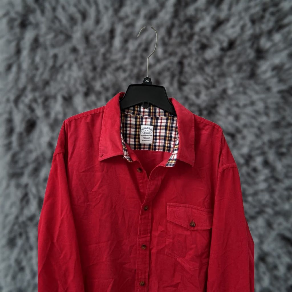 Brooks Brothers Brooks Brothers Corduroy Button-Up Shirt 2XL Red L/S Regular Mens Size US XXL / EU 58 / 5 - 1 Thumbnail