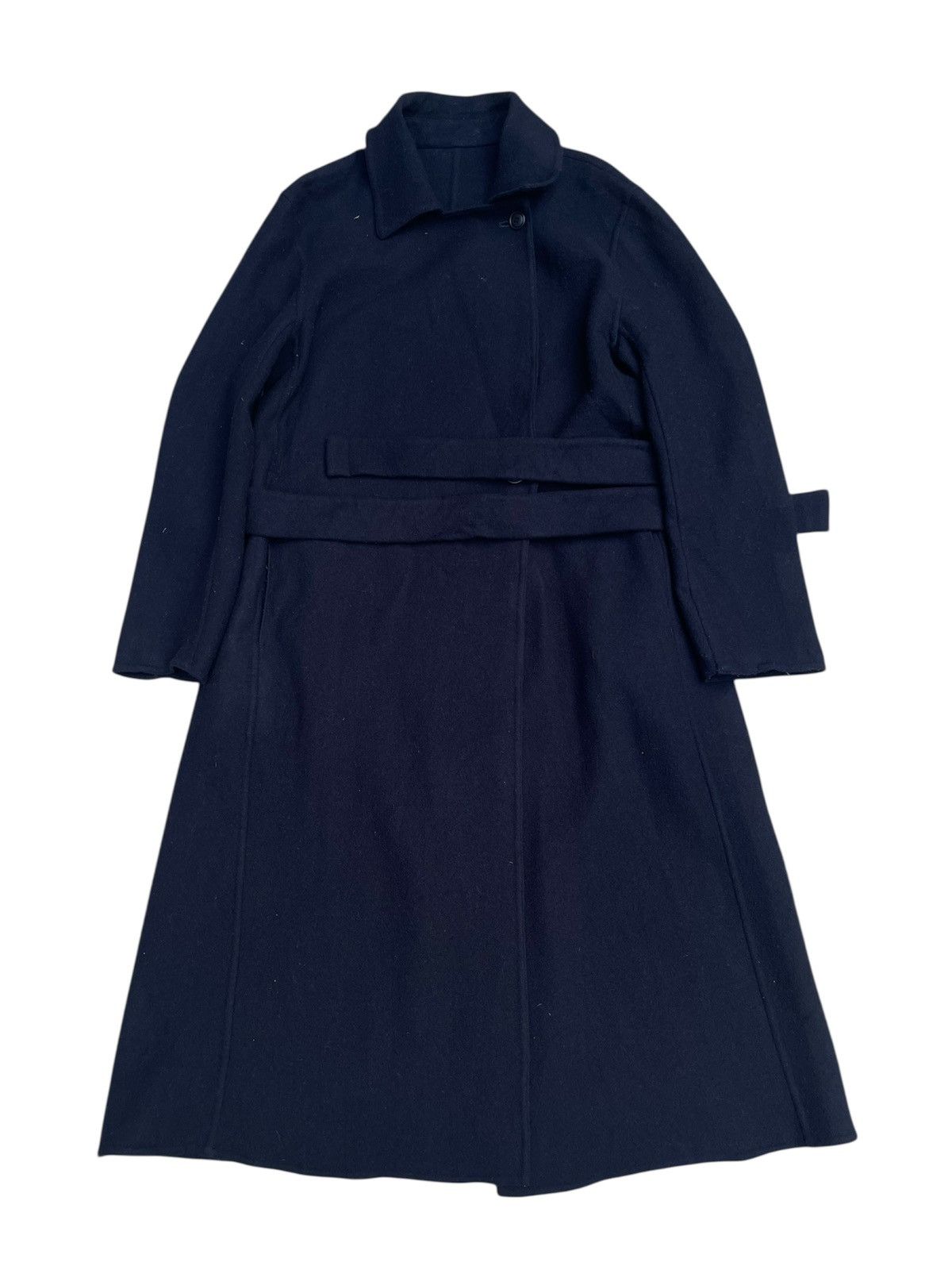 Uniqlo INES DE LA FRESSANGE x Uniqlo Navy Belted Coat Size US M / EU 48-50 / 2 - 1 Thumbnail