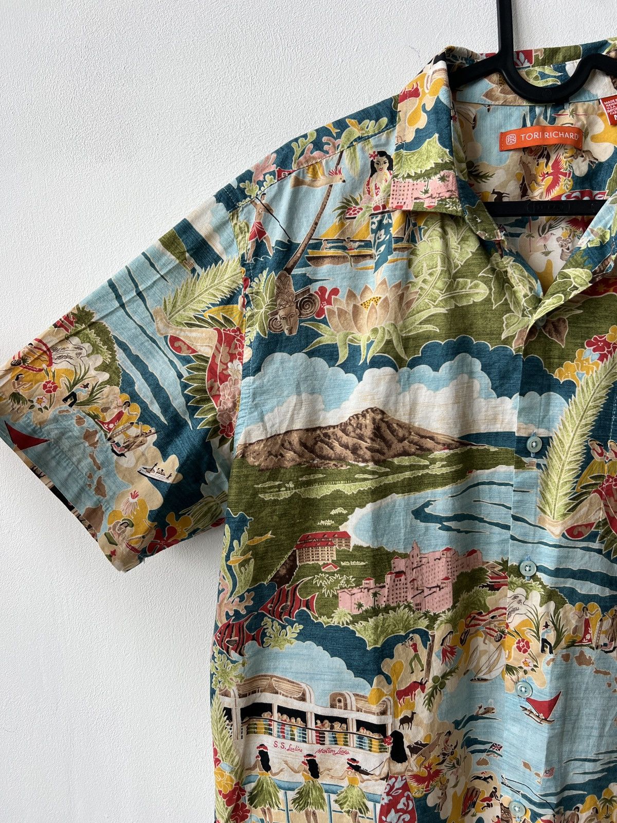 Tori Richard Tori Richard Retro Hawaiian/Aloha Tourism Cotton Shirt M USA Size US M / EU 48-50 / 2 - 6 Thumbnail