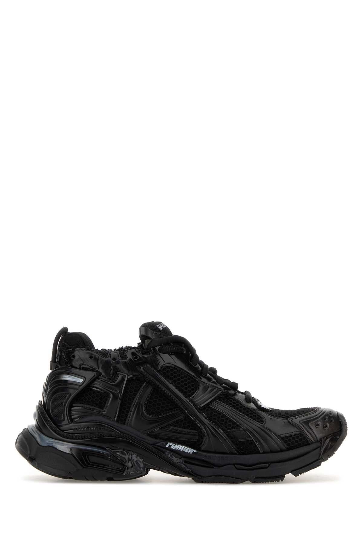 Balenciaga Black Mesh And Rubber Runner Led Sneakers Size US 11 / EU 44 - 1 Thumbnail