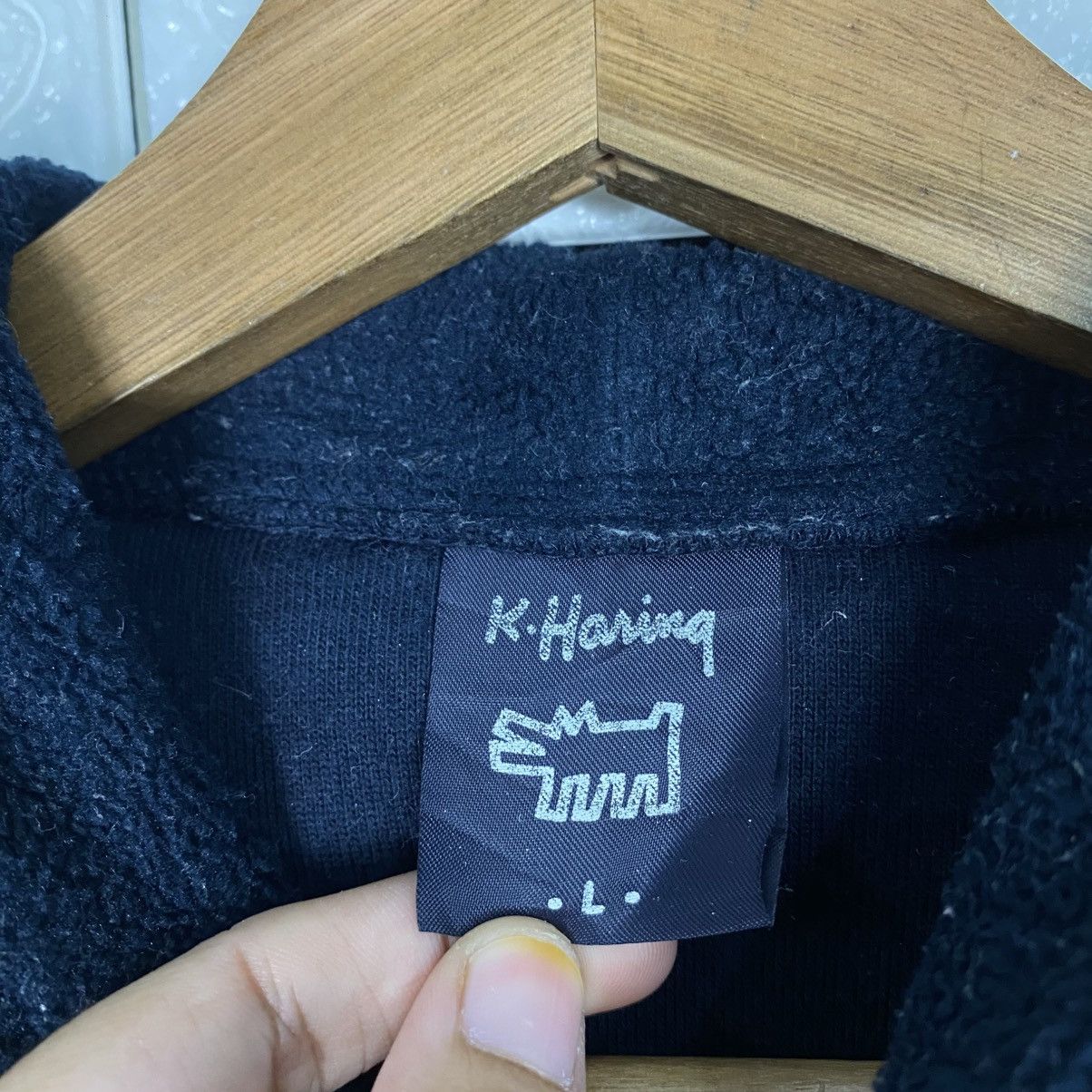Japanese Brand 📌Pull Over Hoodie Keith Haring Big Logo Size US L / EU 52-54 / 3 - 17 Thumbnail