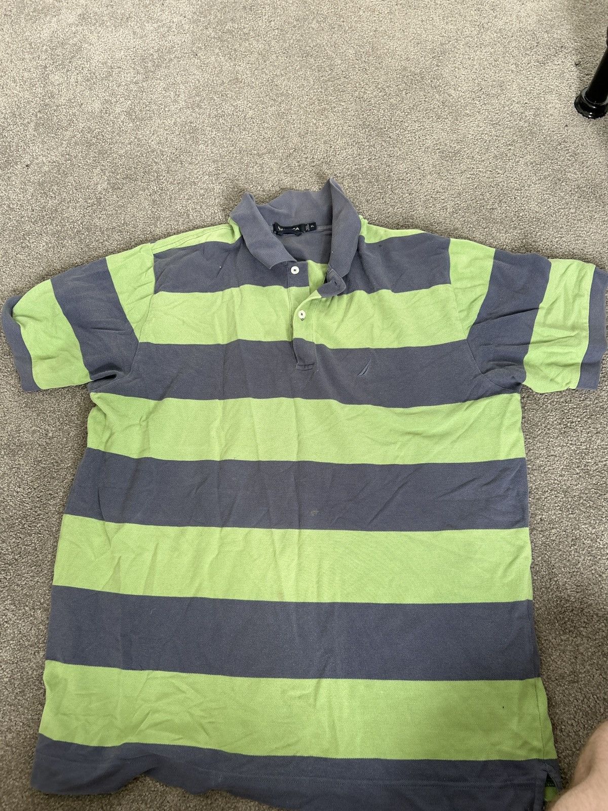Nautica Green purple striped Nautica polo Size US XL / EU 56 / 4 - 3 Thumbnail