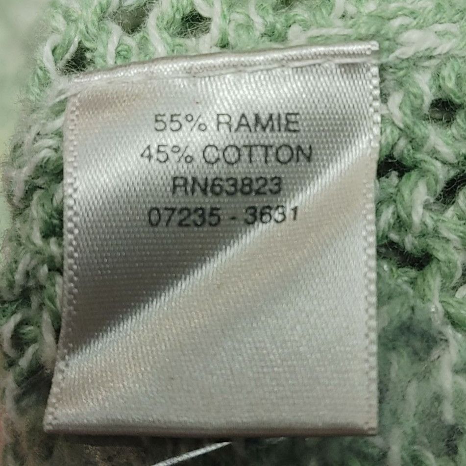 Other Christopher & Banks Women's Green Knit Mesh Button Down Card Size XL / US 12-14 / IT 48-50 - 4 Thumbnail