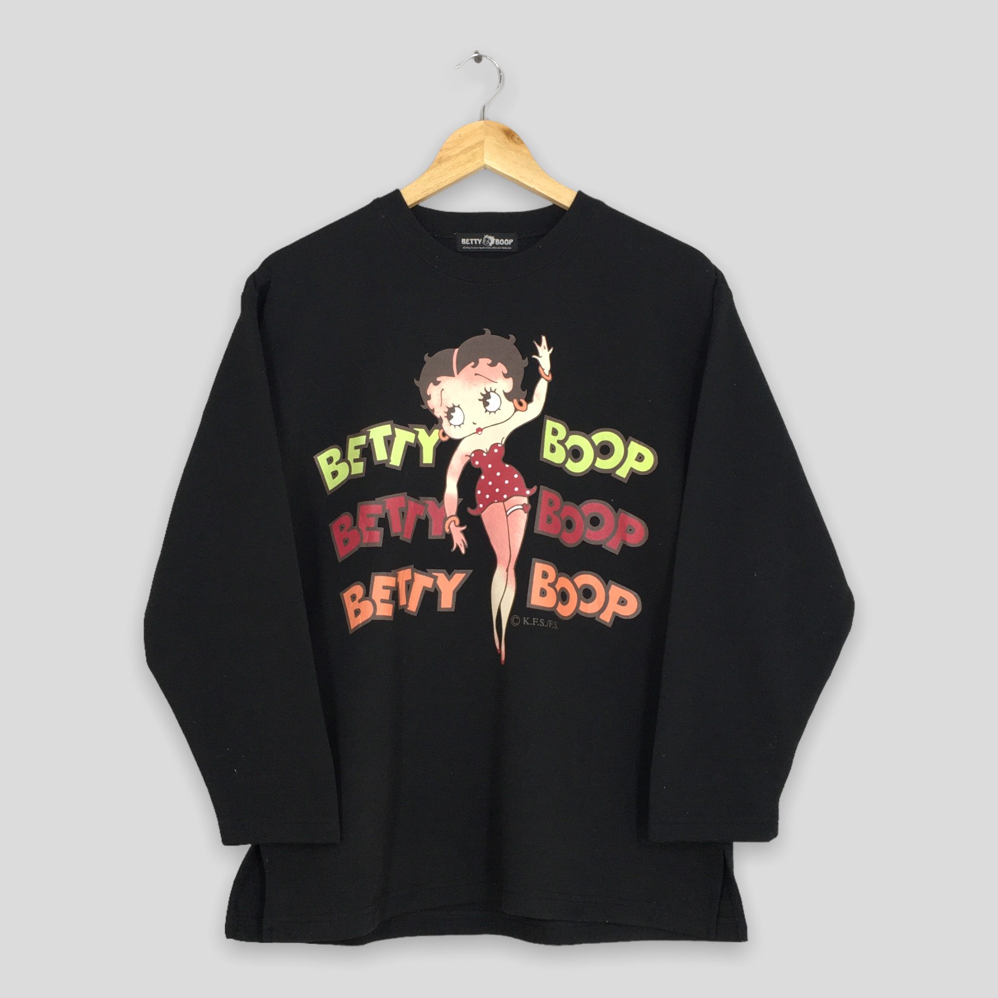 Cartoon Network Vintage 90s Betty Boop Black Sweatshirt Medium Size US M / EU 48-50 / 2 - 1 Thumbnail
