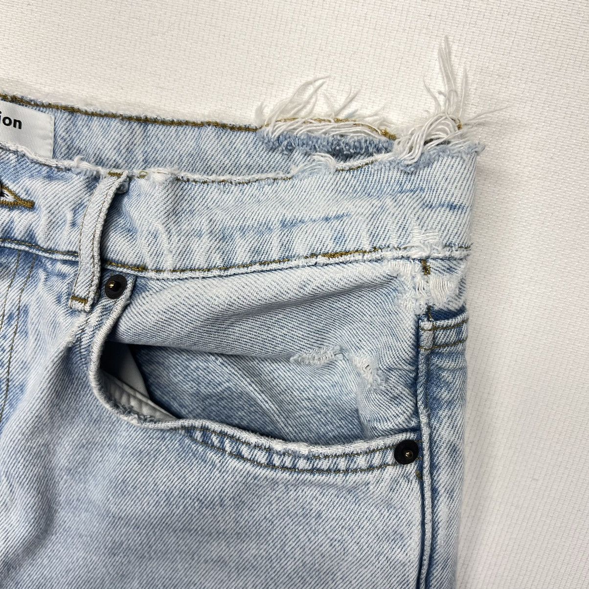 Reformation Reformation Jeans Blue Cynthia High Rise Relaxed Denim Rip Size 29" - 11 Thumbnail