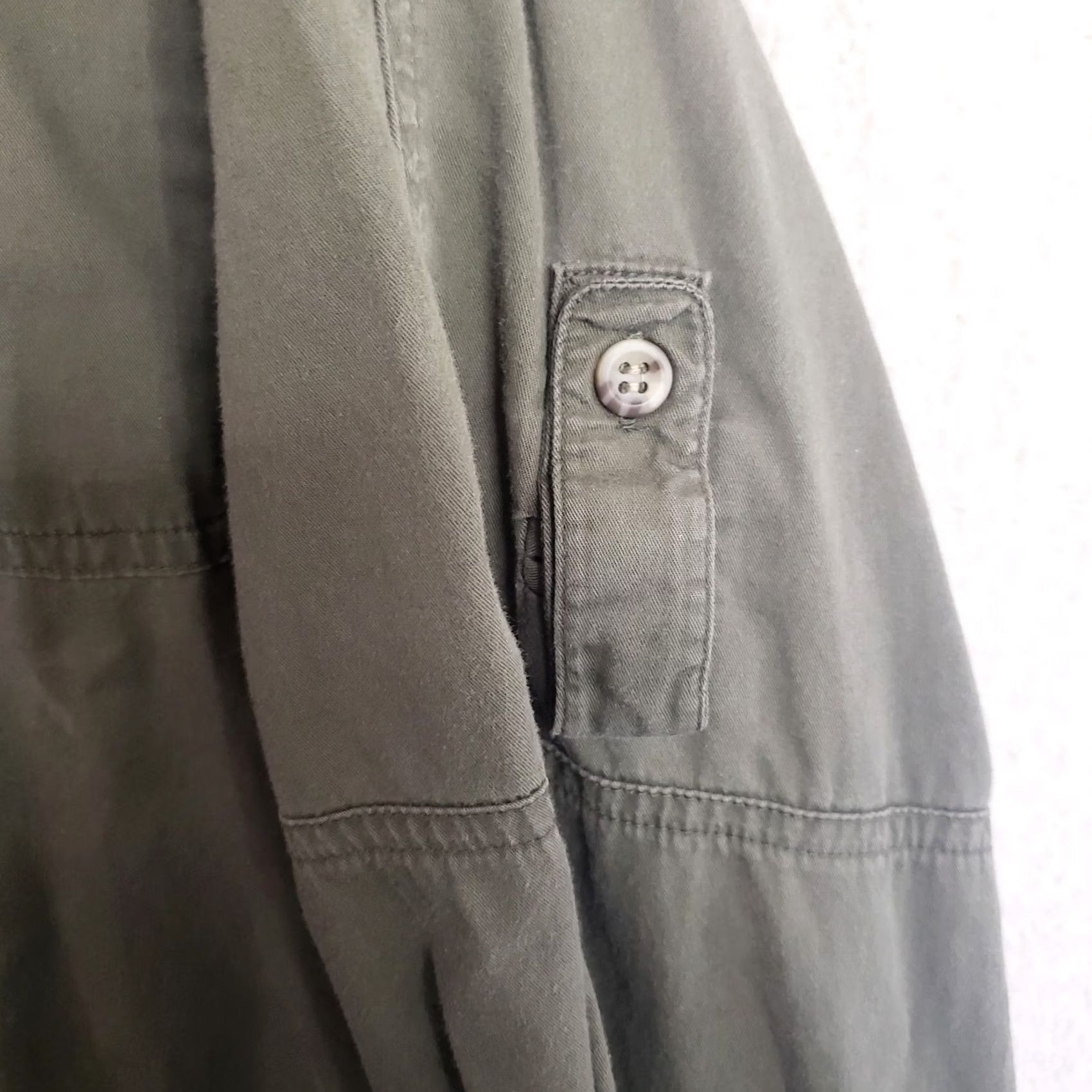 Vintage Kevins Plantation Collection Mens XL Button-Down Long Sleeve Shirt Green Twill Cotton Solid Casual Workwear Size US XL / EU 56 / 4 - 7 Thumbnail