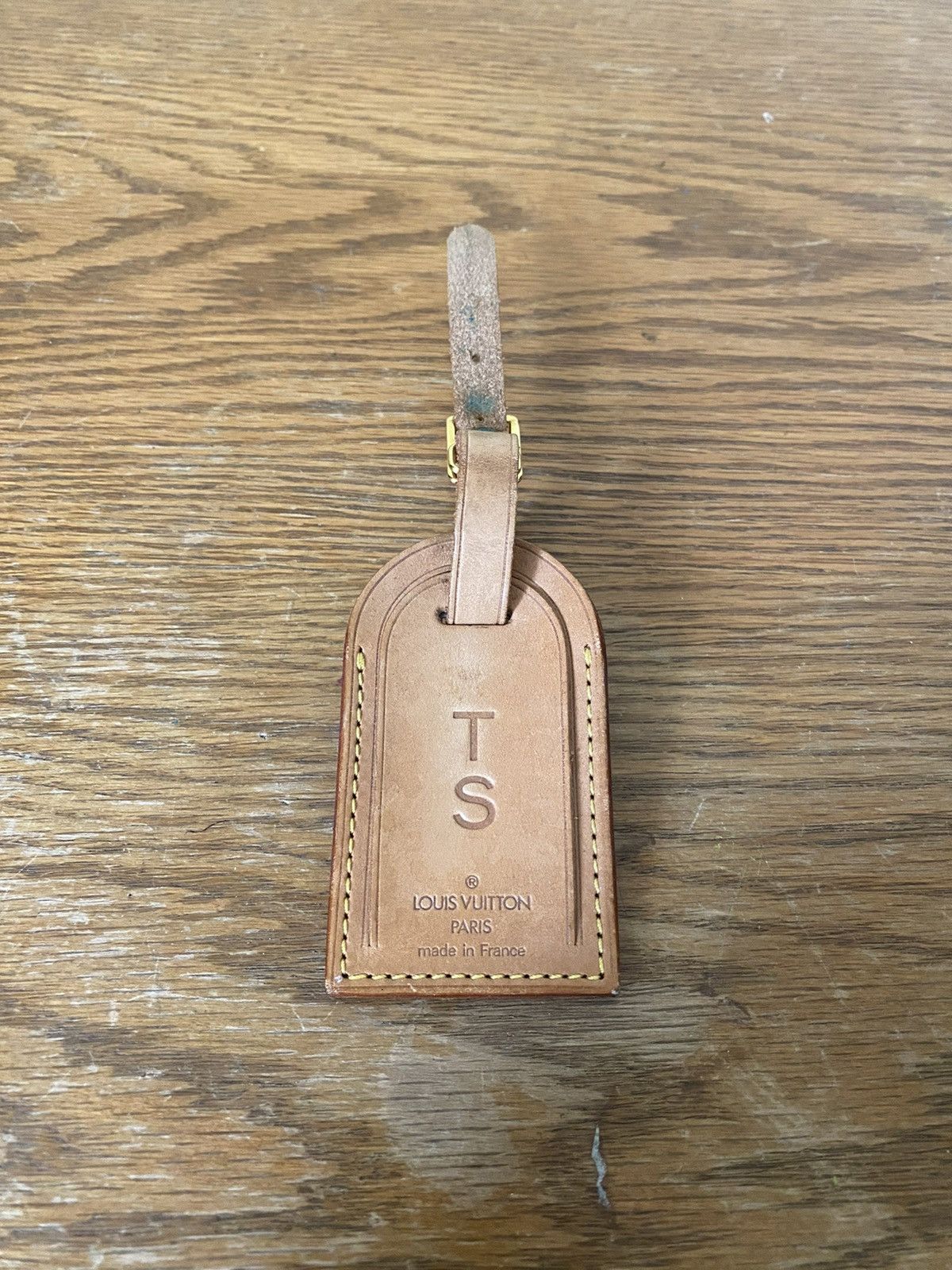 Louis Vuitton Louis Vuitton vachetta leather luggage ID tag name tag Size ONE SIZE - 2 Thumbnail